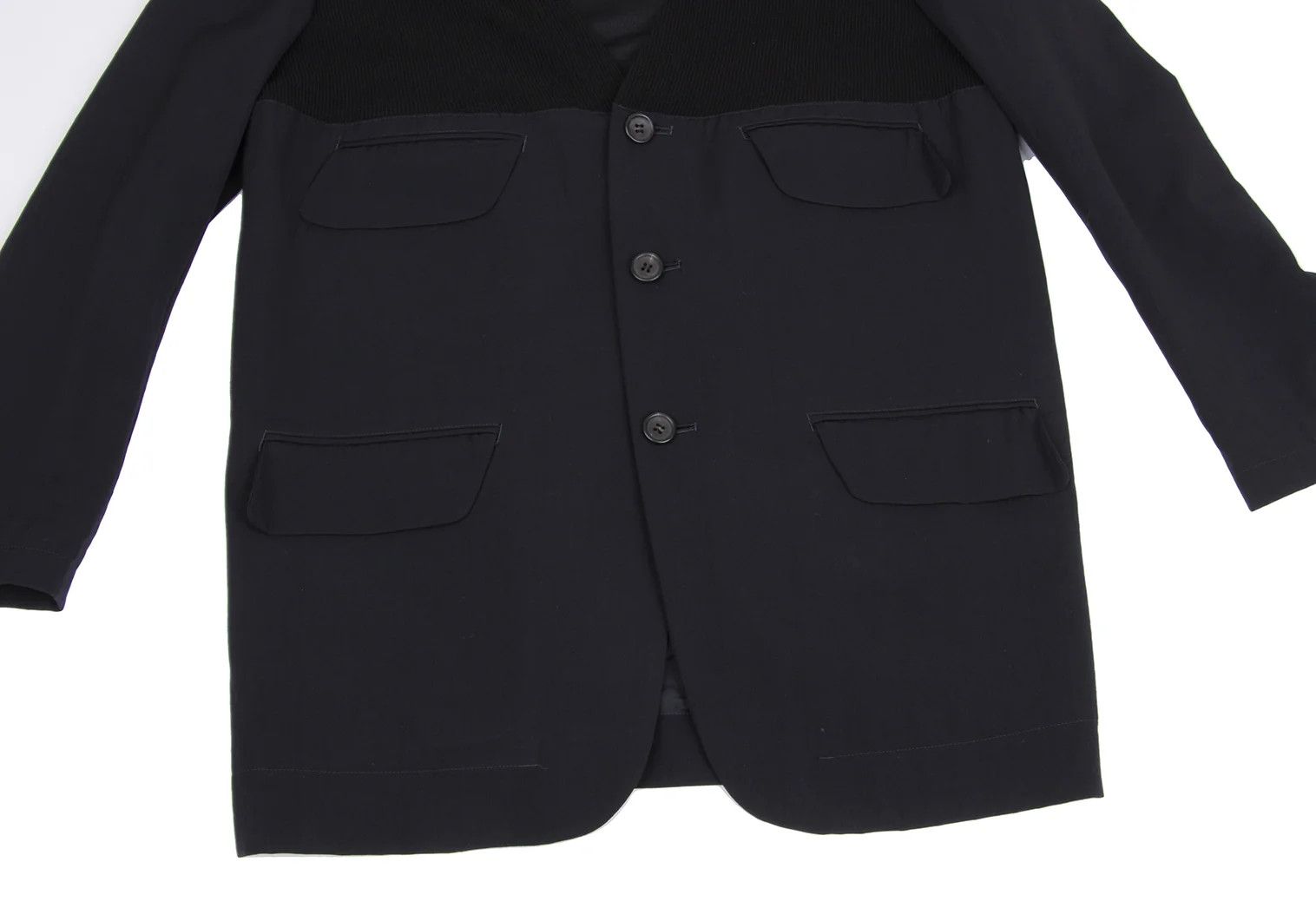 Yohji Yamamoto Yohji Yamamoto Wool Rib Knit Jacket Size US M / EU 48-50 / 2 - 8 Thumbnail