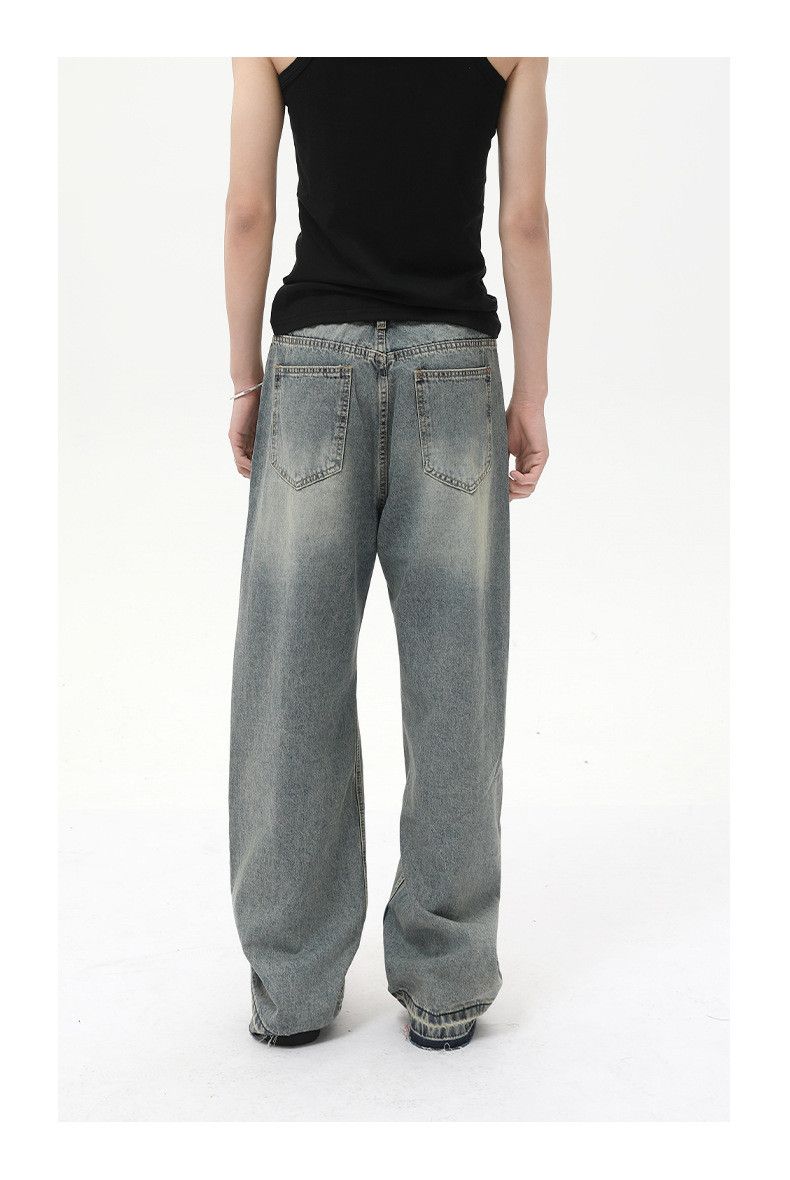 Japanese Brand × Jean Retro distressed raw edge casual straight loose jeans Size US 32 / EU 48 - 5 Thumbnail