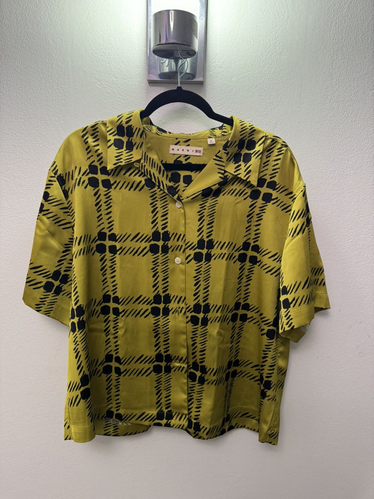 image of Marni x Uniqlo Button Down Top in Yellow, Men's (Size XL)