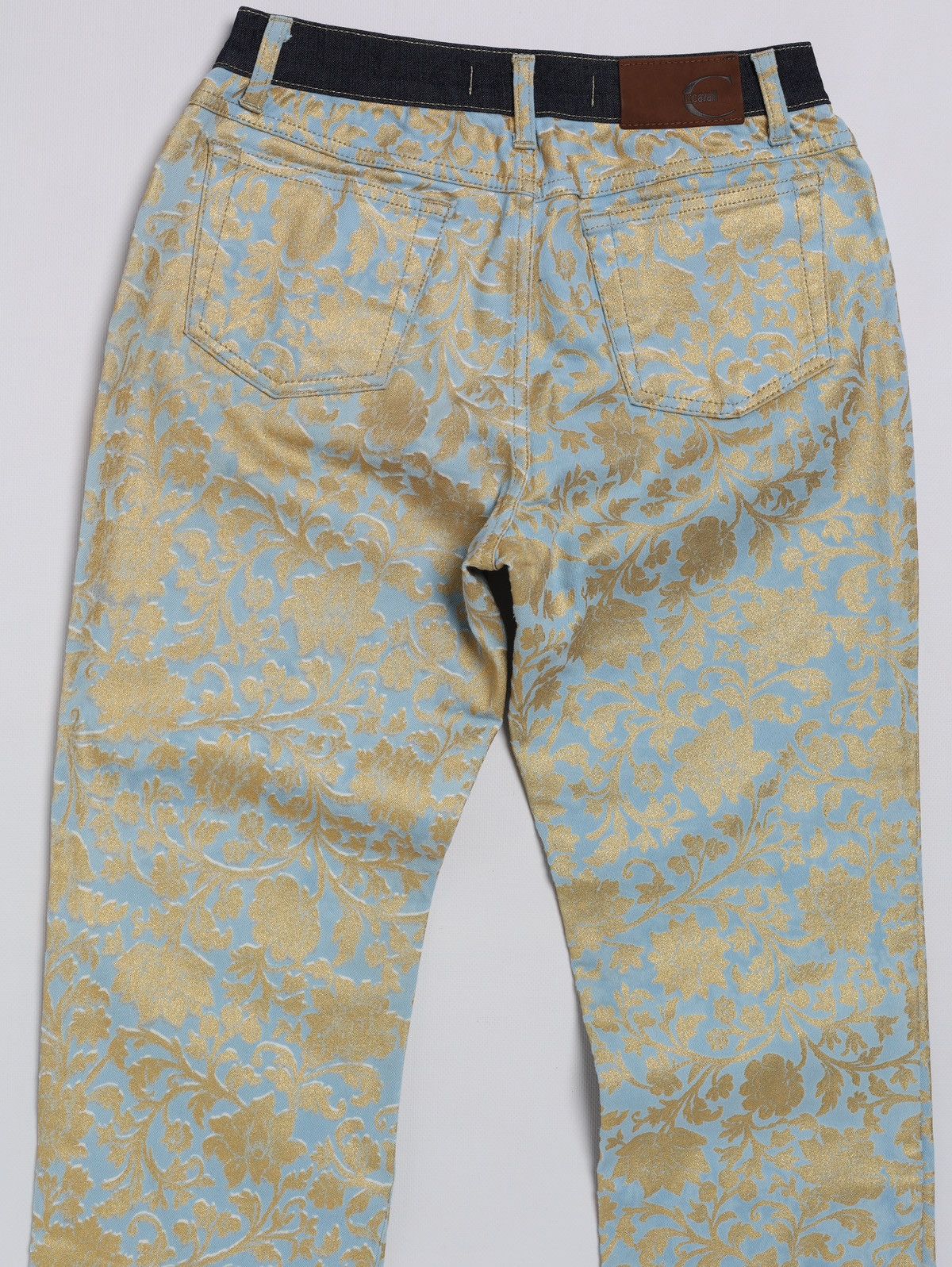 Just Cavalli Just Roberto Cavalli Multicolor Denim Pants Gold Printed Size 28" / US 6 / IT 42 - 8 Thumbnail