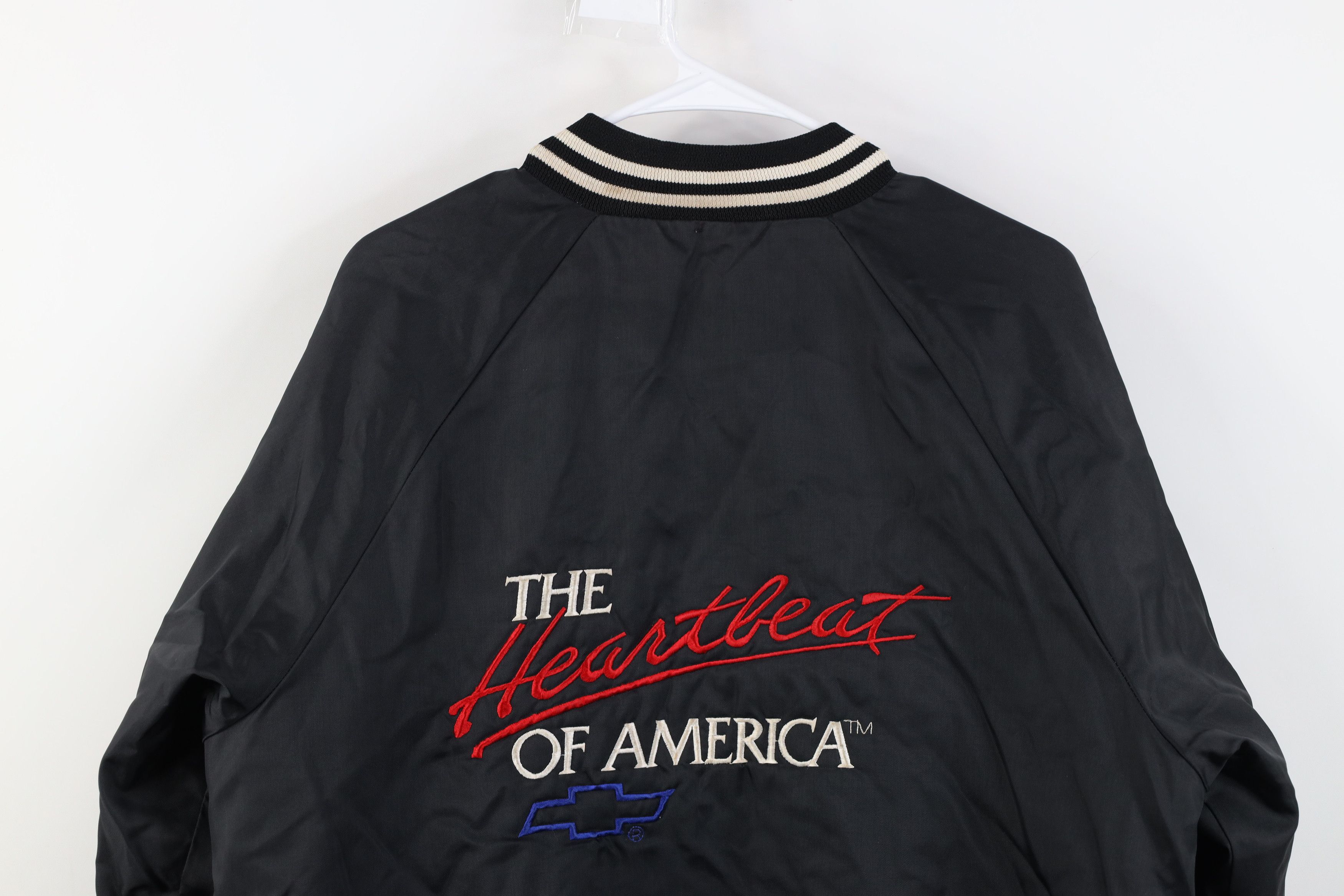 Vintage Vintage 90s America GM General Motors Satin Bomber Jacket Size US L / EU 52-54 / 3 - 15 Thumbnail