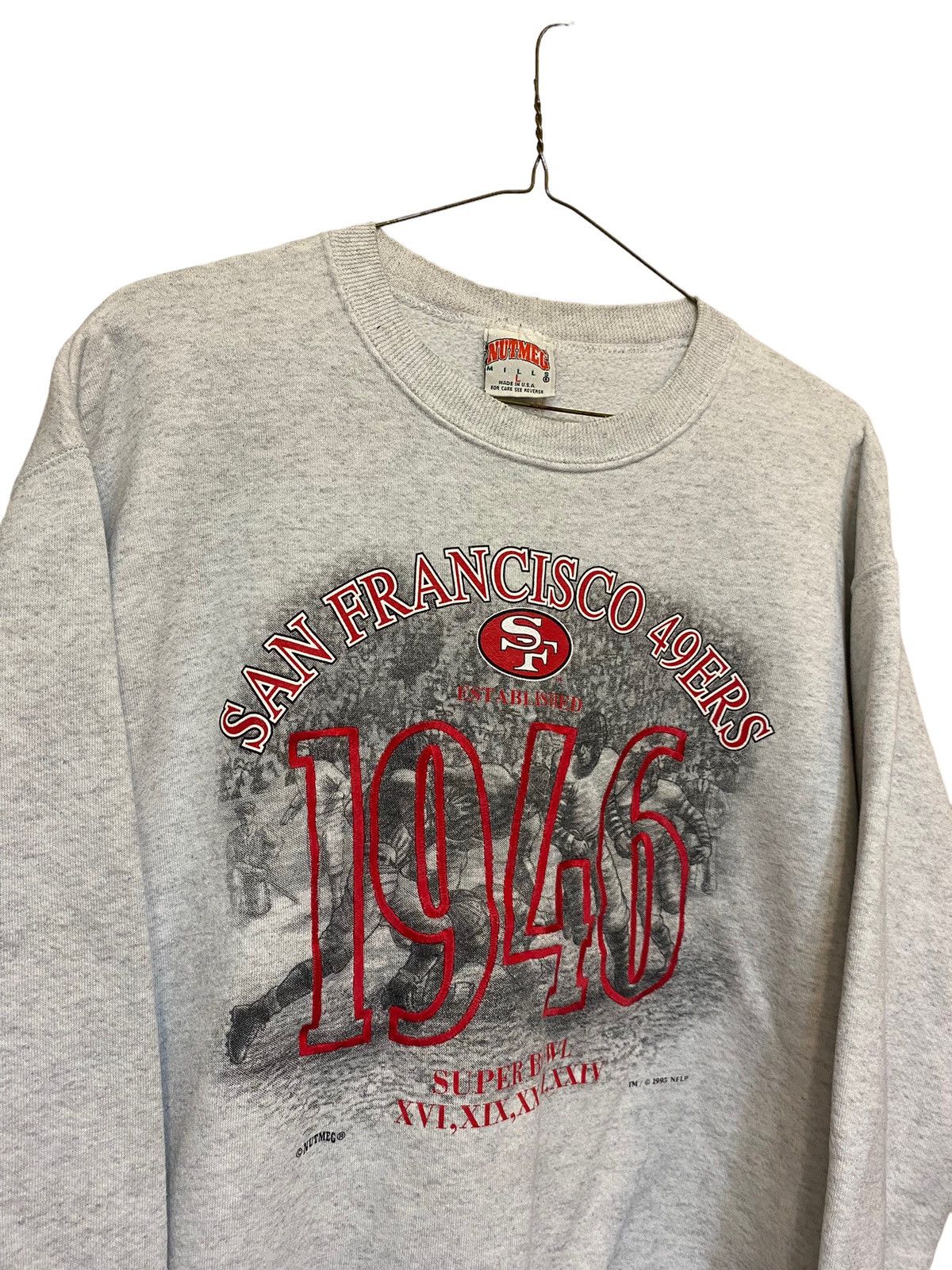NFL Vintage 90s Nutmeg San Francisco 49ers NFL Graphic Crewneck Size US L / EU 52-54 / 3 - 3 Thumbnail