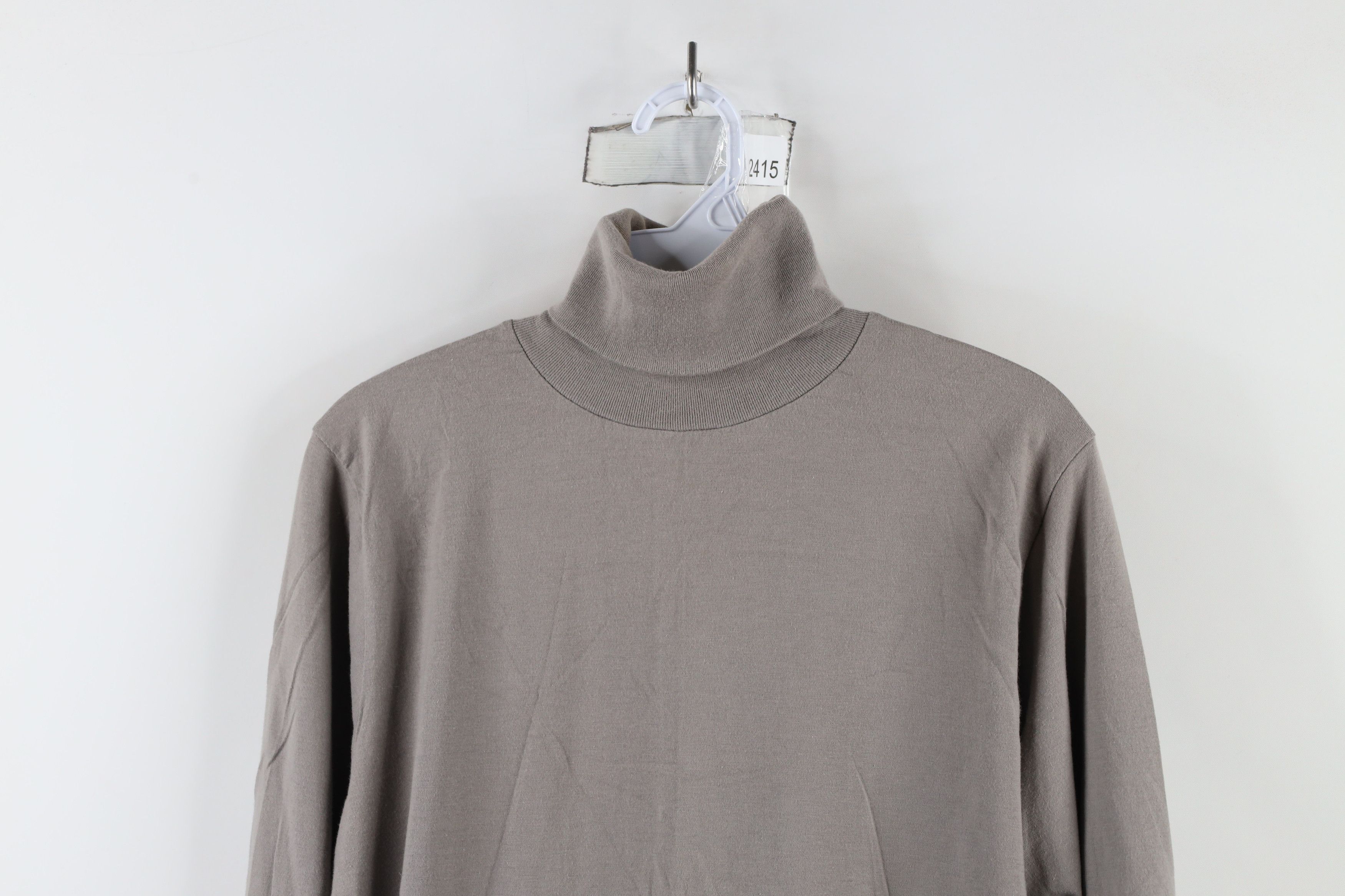 Ralph Lauren × Vintage Vintage 90s Ralph Lauren Long Sleeve Turtleneck T-Shirt Gray Size US M / EU 48-50 / 2 - 2 Thumbnail