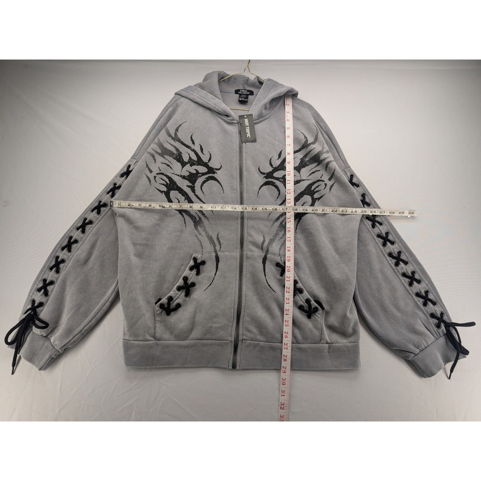 Hot Topic NWT Hot Topic Social Collision Tribal Lace-Up Girls Hoodie Size XL / US 12-14 / IT 48-50 - 7 Thumbnail