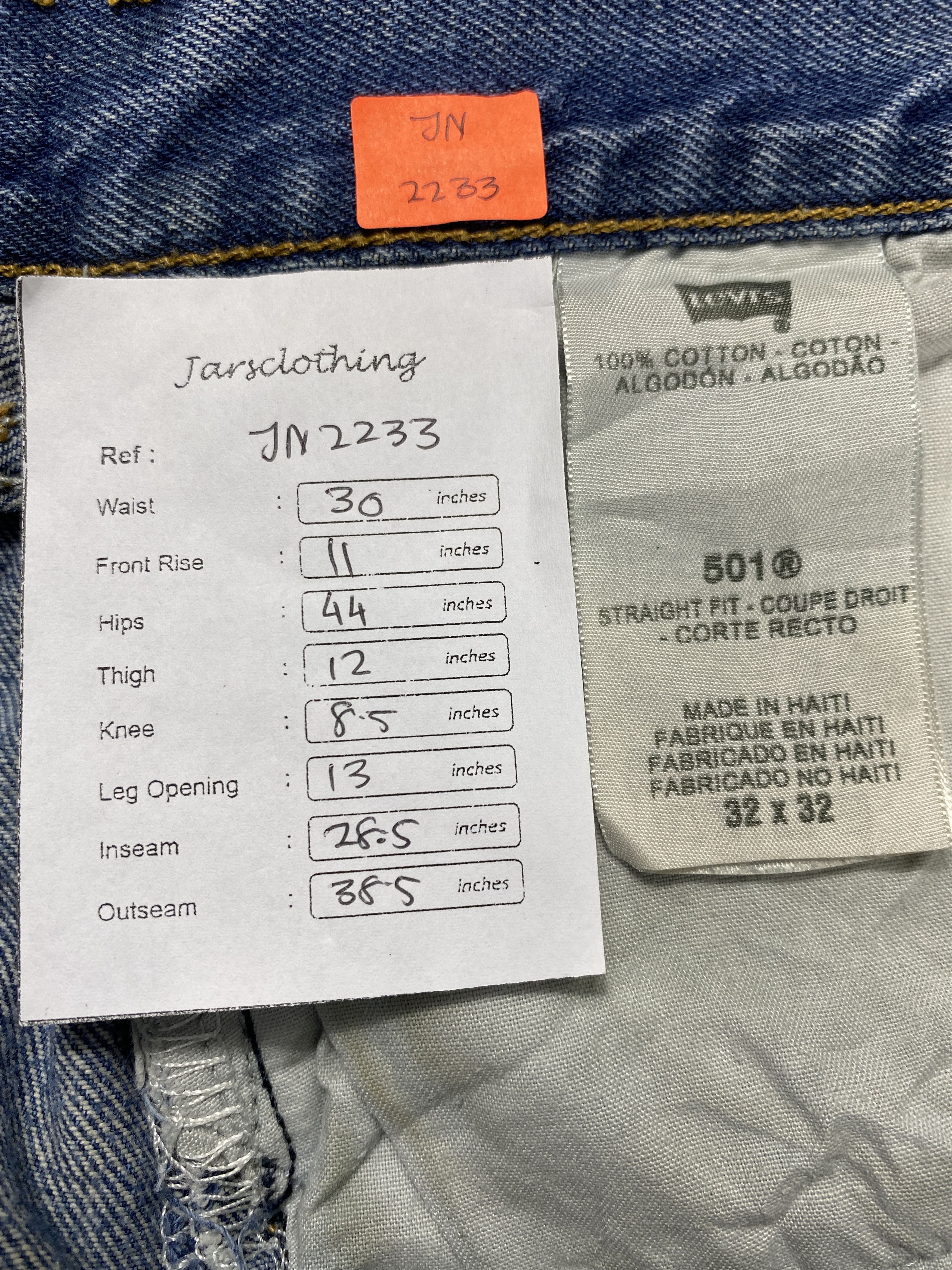 Levi's Dirty Used Blue Vintage Levi's 501 30x28.5 Denim -JN2233 Size US 30 / EU 46 - 8 Thumbnail