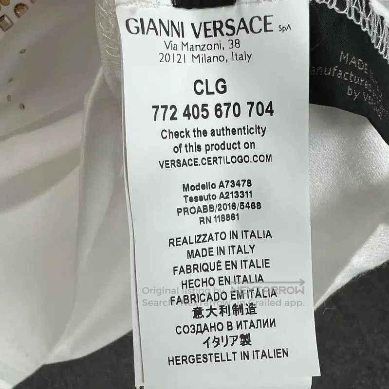 Versace Versace White Cotton Men's T-Shirt . Size US M / EU 48-50 / 2 - 5 Thumbnail