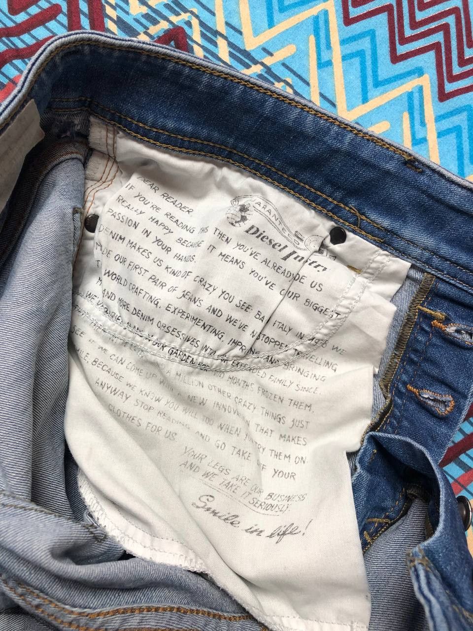 Diesel × Vintage Vintage Y2K Diesel jeans denim faded stretwear style size 29 Size 29" - 7 Thumbnail