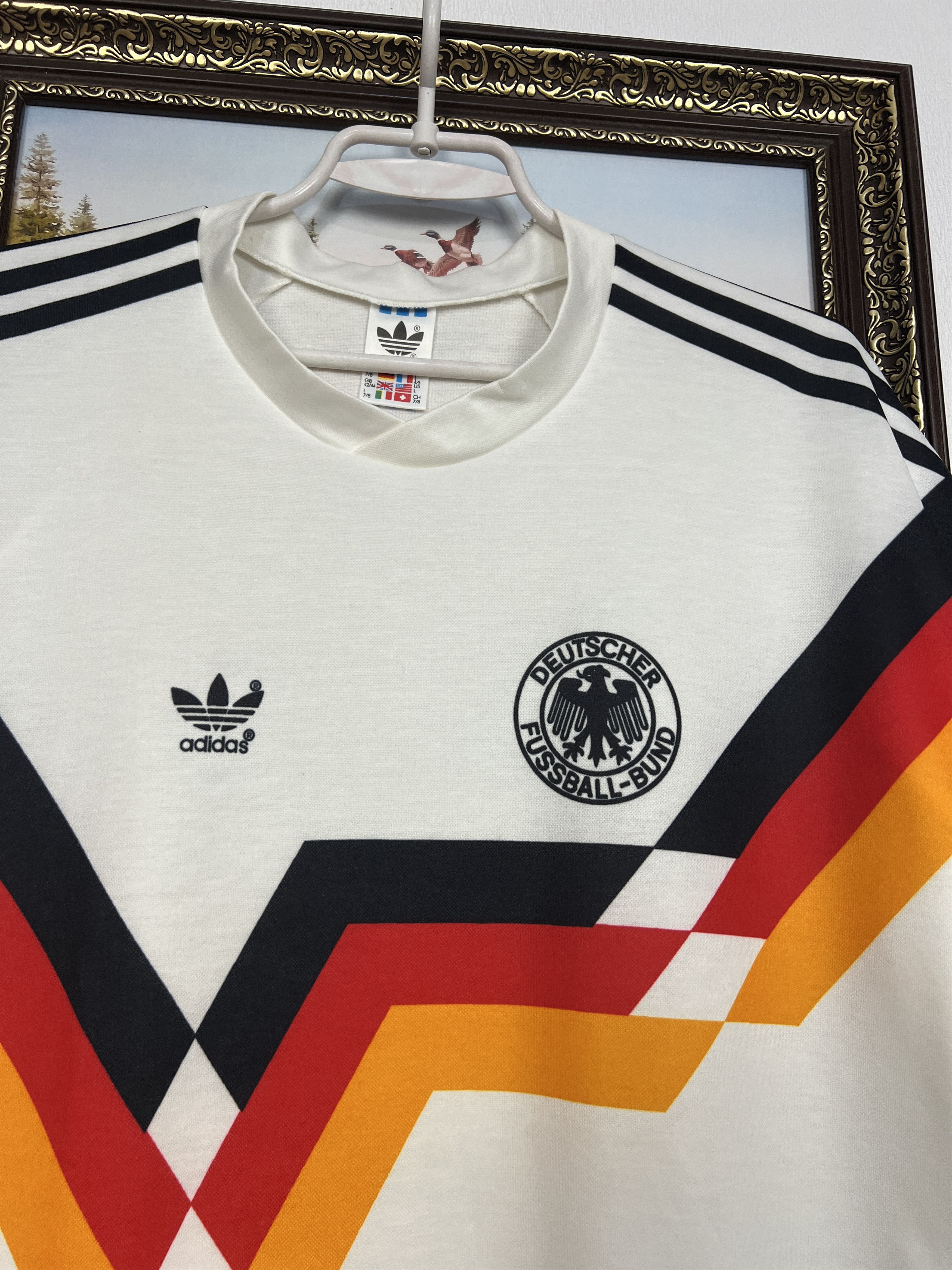 Adidas Germany Home Retro Football Shirt 1990 Soccer Jersey Trikot Size US L / EU 52-54 / 3 - 3 Thumbnail