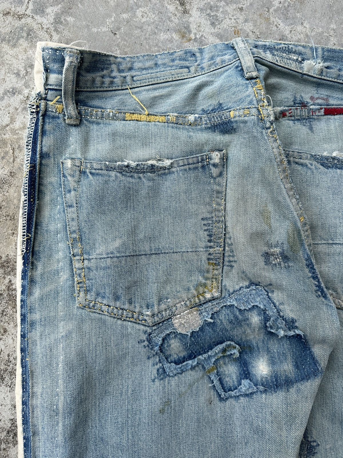 Kapital Kountry Boro Patchwork Denim Track pant Remake Size US 35 - 15 Thumbnail