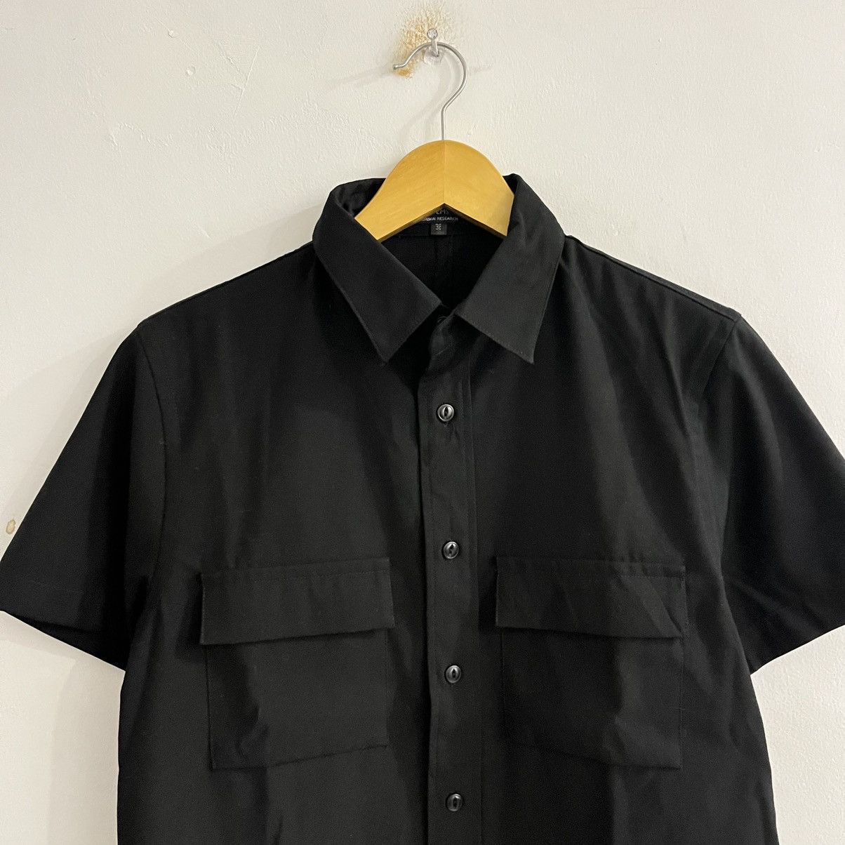 Japanese Brand Urban Research Black Two Pocket Button Up Shirt Size US M / EU 48-50 / 2 - 2 Thumbnail