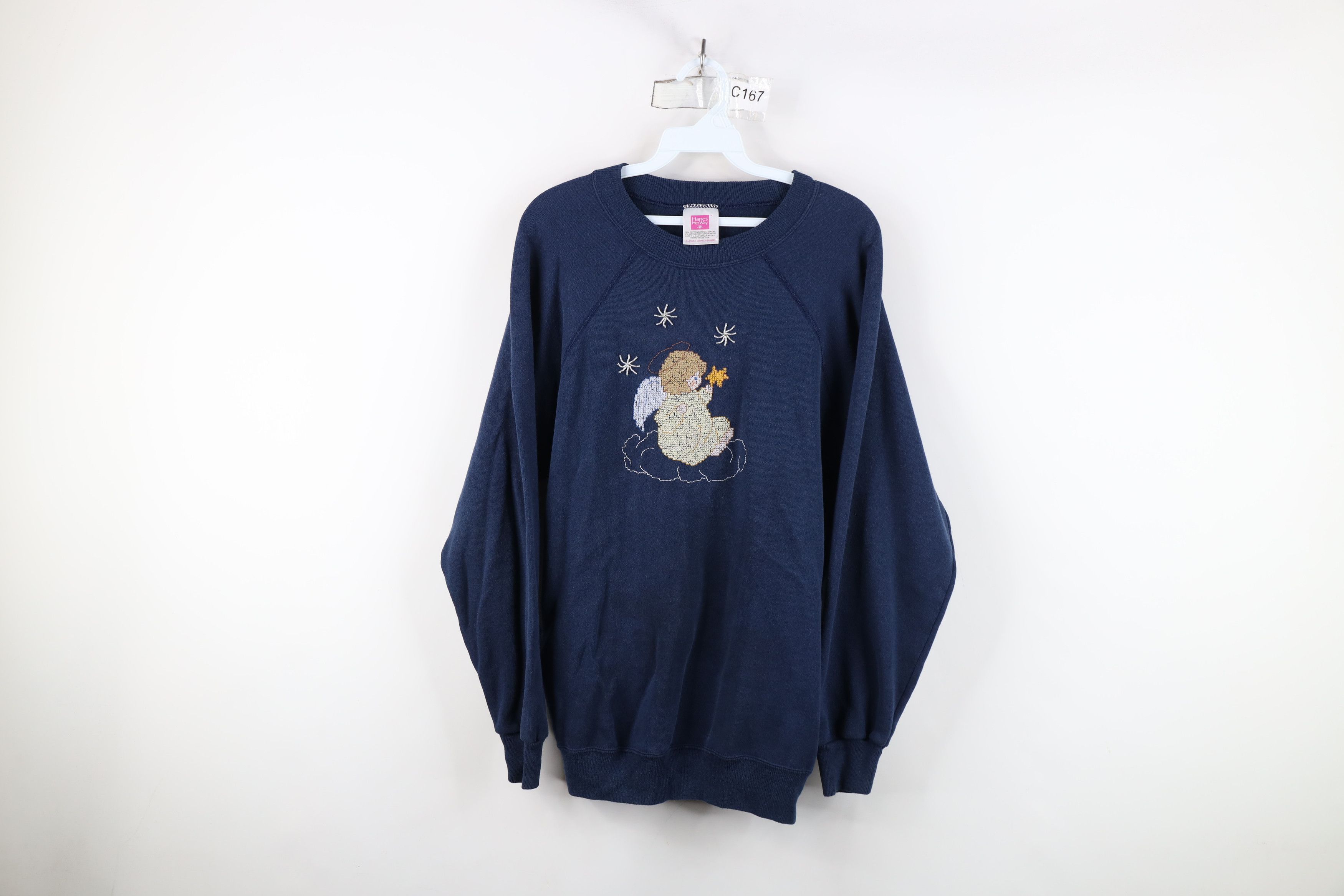 Vintage Vintage 90s Streetwear Beaded Angel Sweatshirt USA Size XL / US 12-14 / IT 48-50 - 1 Thumbnail