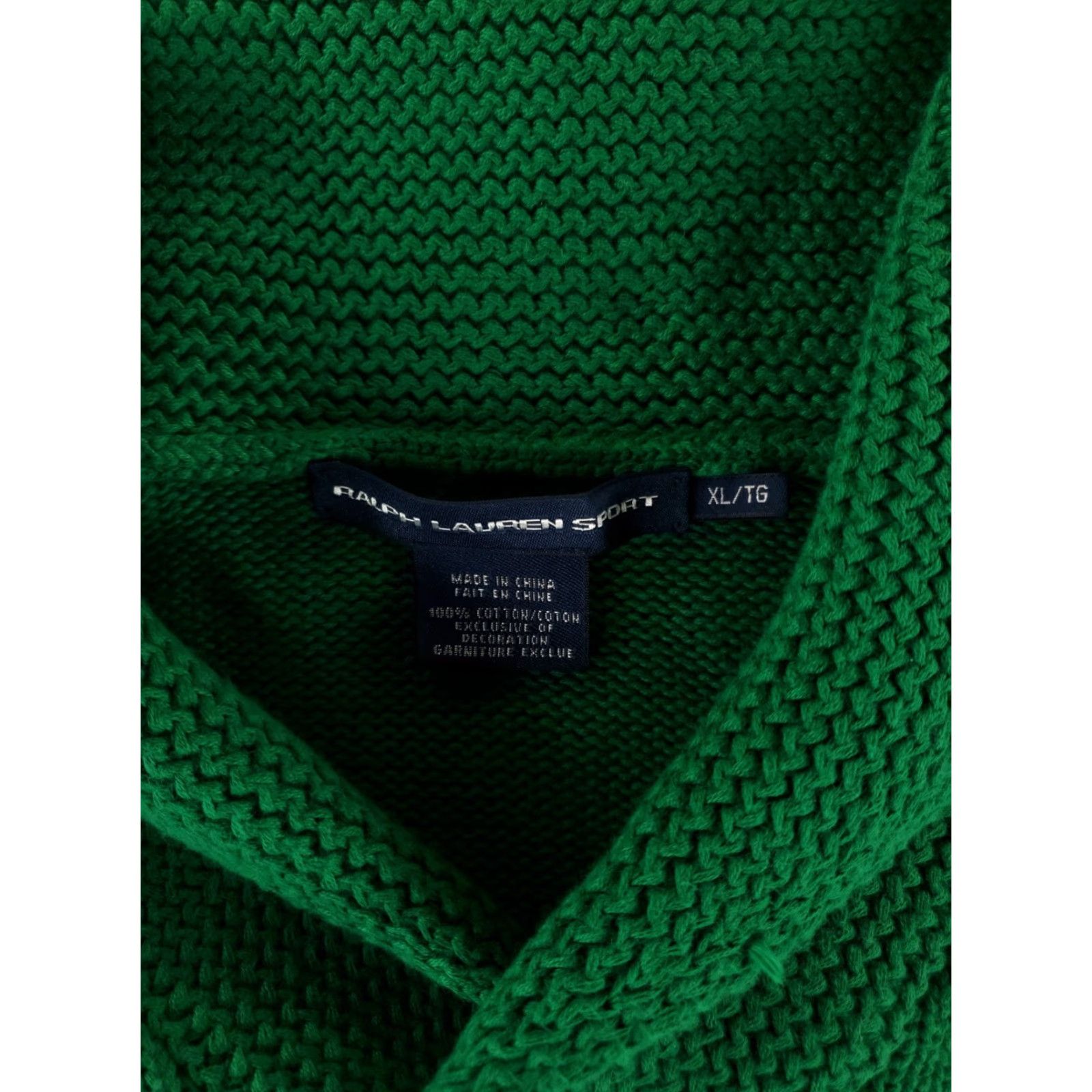 Polo Ralph Lauren Ralph Lauren Sport Shawl Collar Cotton Pullover Sweater Green Womens XL Size XL / US 12-14 / IT 48-50 - 4 Thumbnail