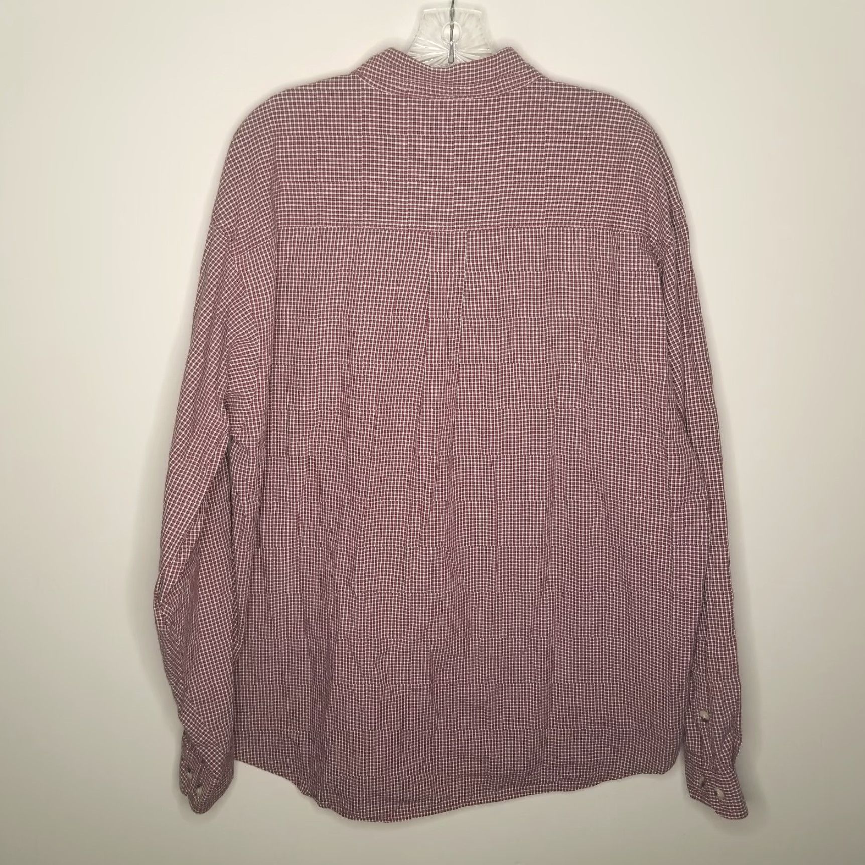 Vintage Buckle BKE Mens Red Long Sleeve Button Up 2XL 67 Resistance Strength Size US XXL / EU 58 / 5 - 5 Thumbnail