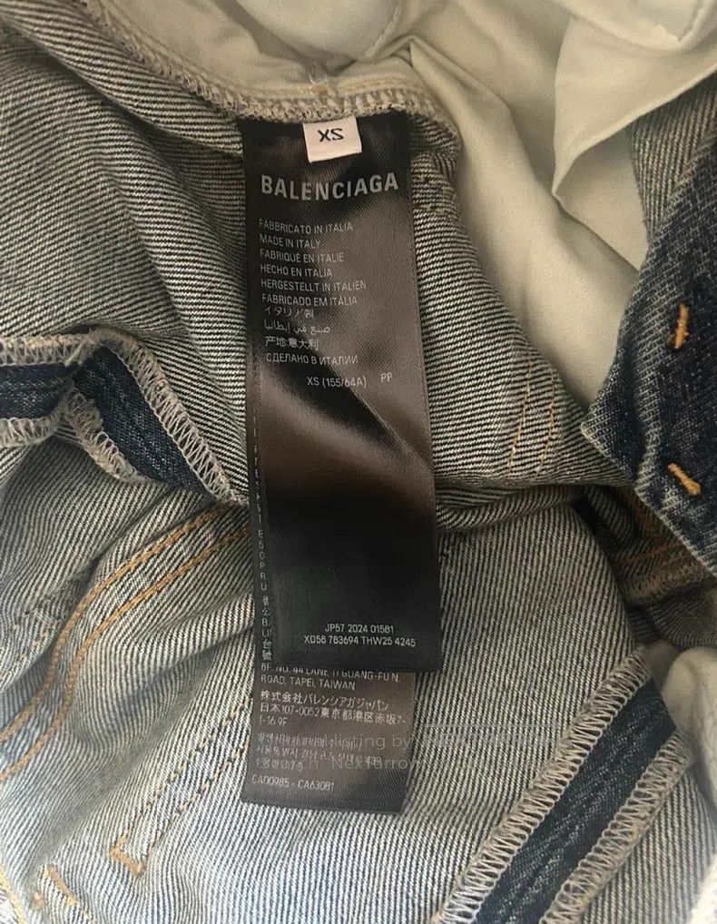 Balenciaga Balenciaga size XS Blue Denim Flare Leg Trousers Size US 27 - 5 Thumbnail