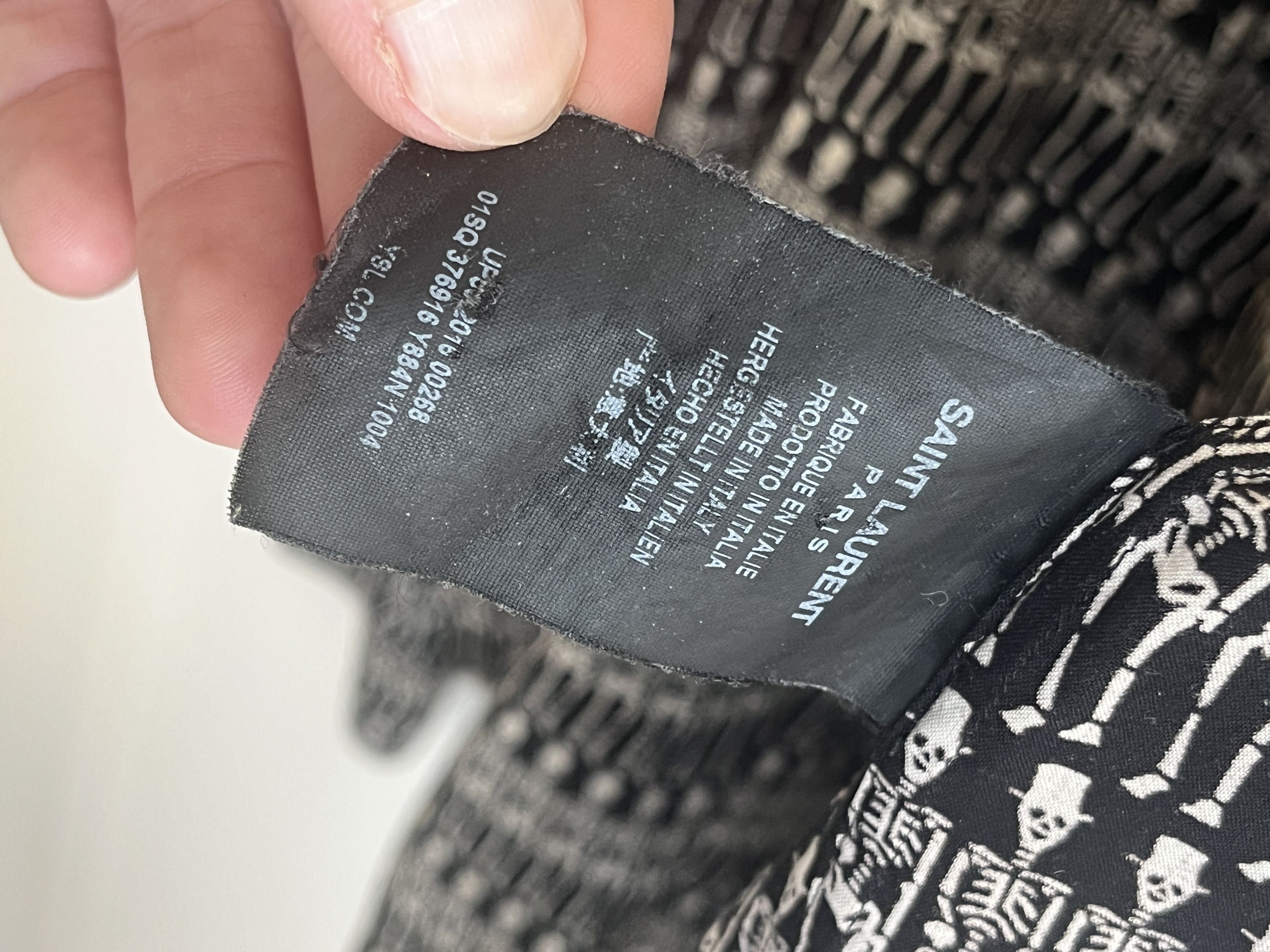 Saint Laurent Paris FW16 skeleton black shirt Size US M / EU 48-50 / 2 - 5 Thumbnail