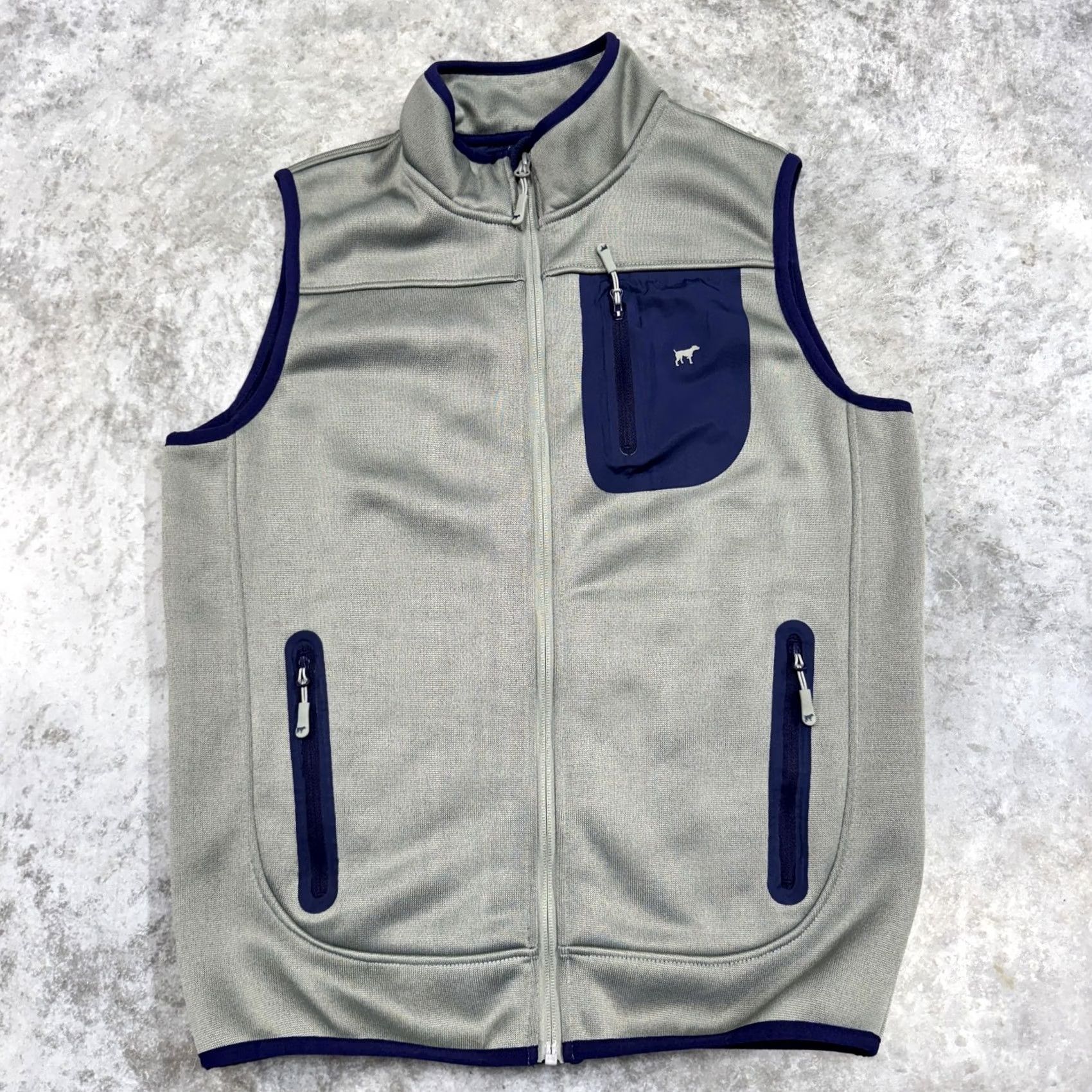 CO Southern Point Co Vest Mens Small Gray Navy Full Zip Pockets Lined Soft Shell Windbreaker Casual Size US S / EU 44-46 / 1 - 3 Thumbnail