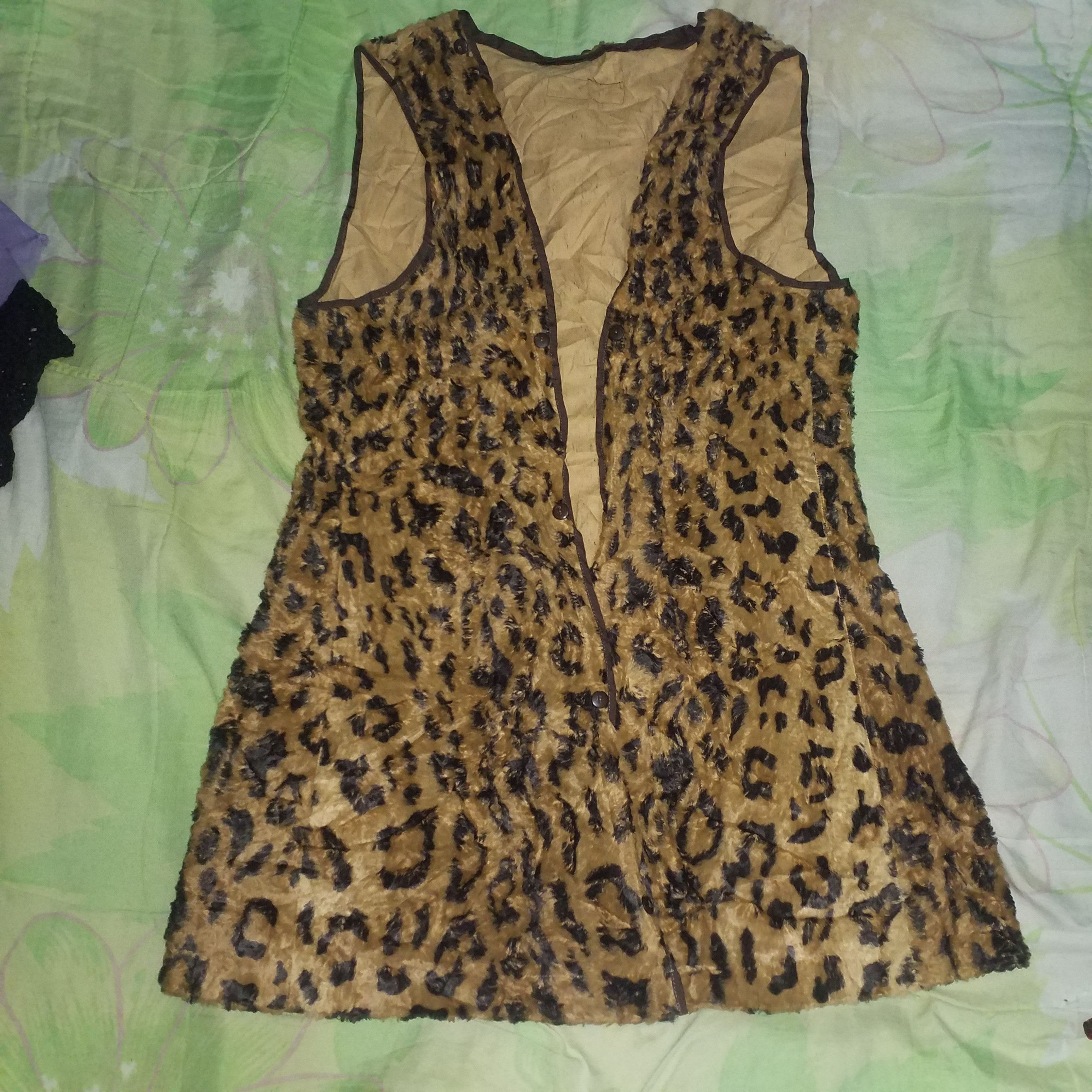 image of Vest Leopard Print Soleil Sanyo, Women's (Size XS)