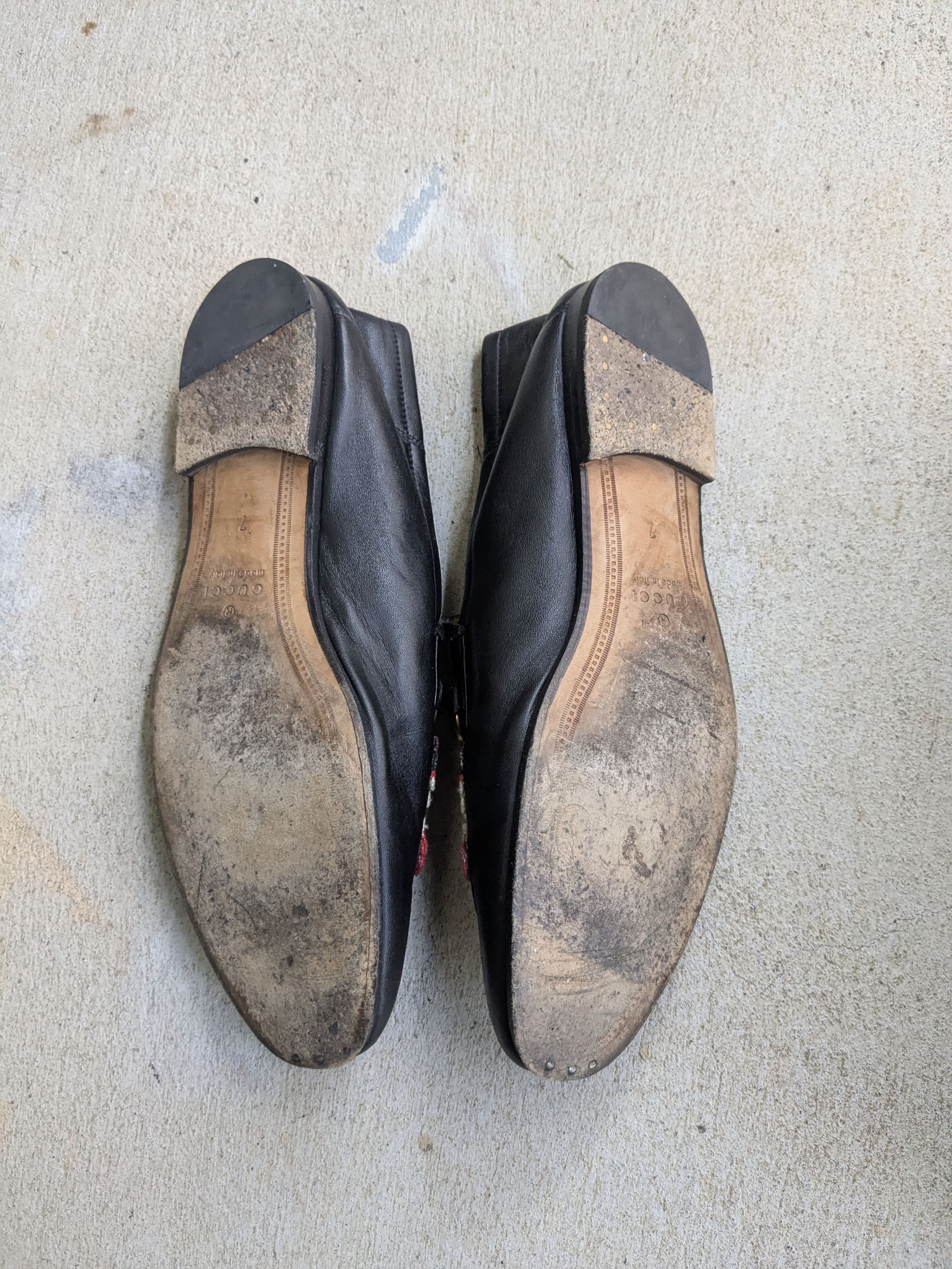 Gucci Gucci Jordaan Horsebit Loafers Black Leather 7.5 Red Wolf Size US 7.5 / EU 40-41 - 14 Thumbnail