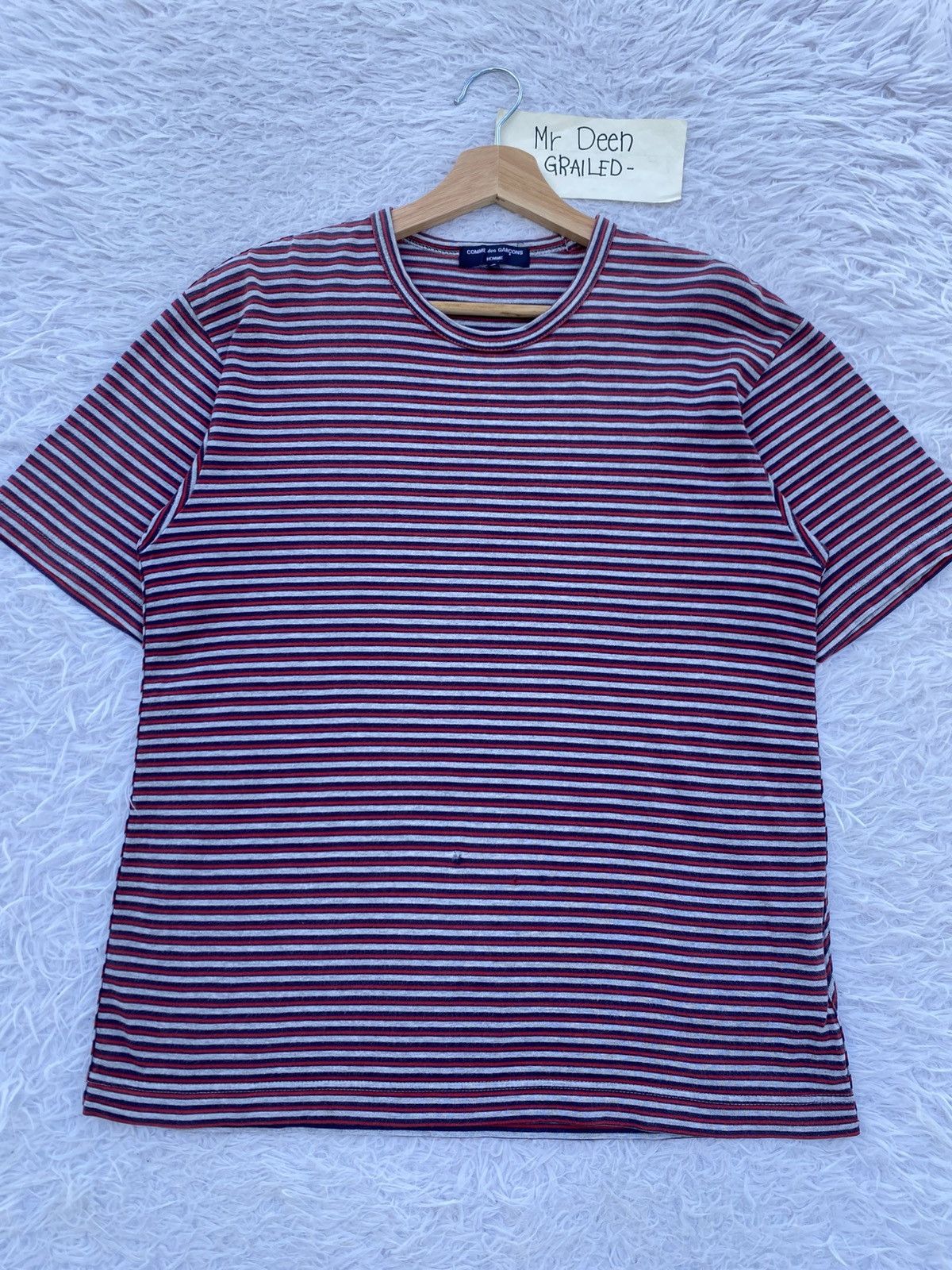 Comme des Garcons Homme Plus Rare AD2006 Comme Des Garcons Homme Stripes Tshirt Size US S / EU 44-46 / 1 - 4 Thumbnail