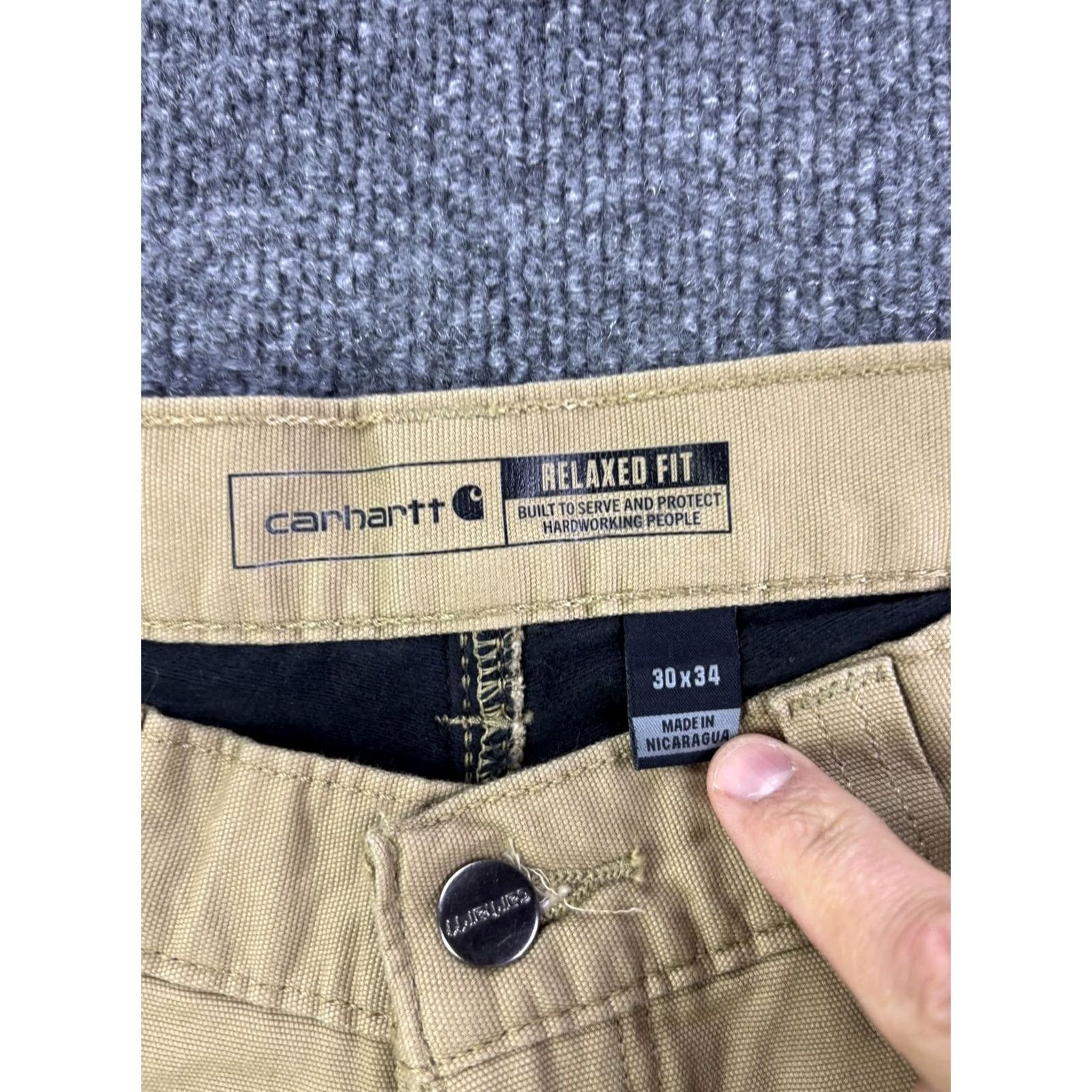 Carhartt Carhartt Pants Mens 30x34 Beige Rugged Flex Relaxed Fit Lined Work BN3342-M Size US 30 / EU 46 - 2 Thumbnail