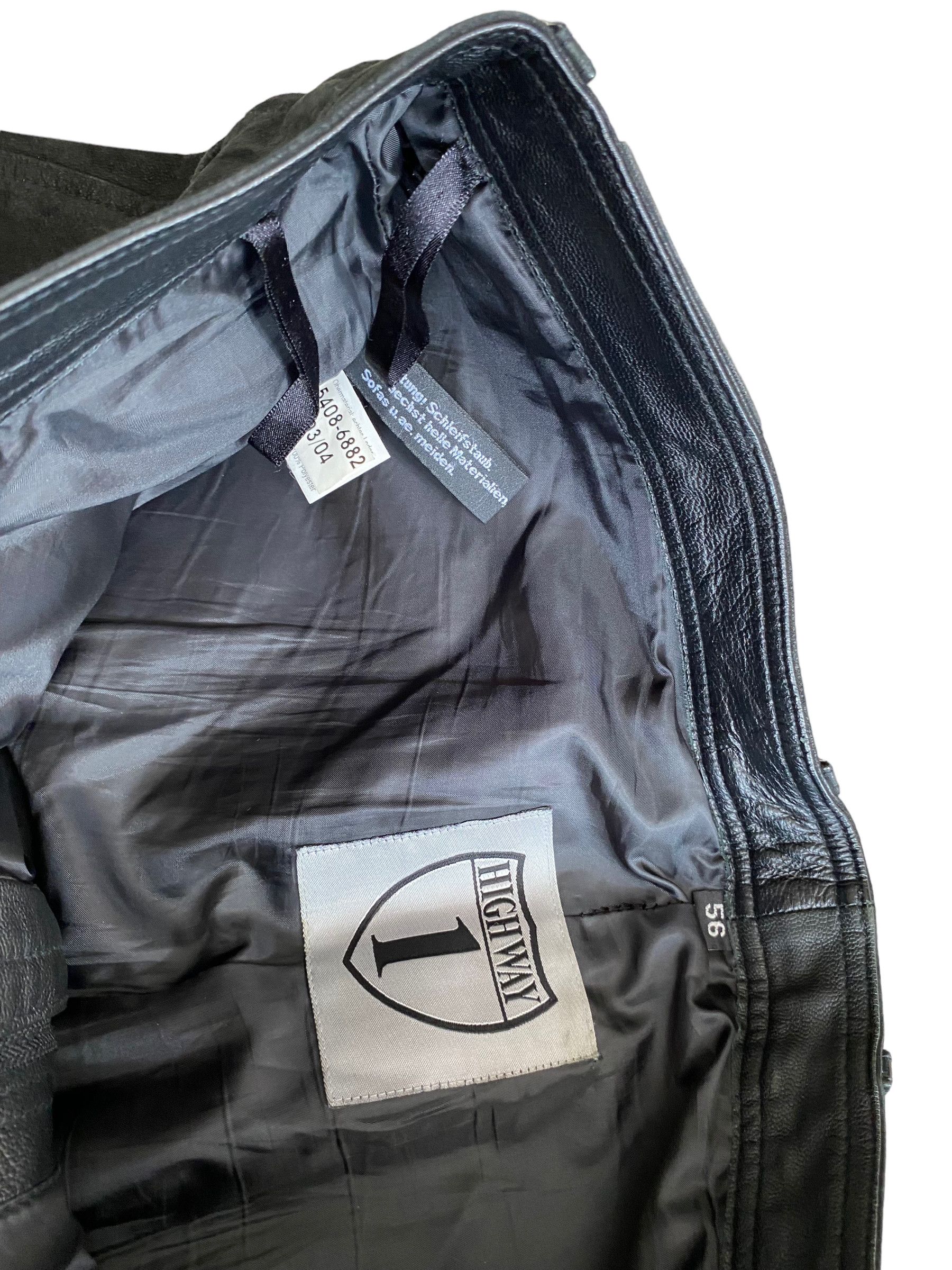 Genuine Leather × Leather × Vintage Vintage matte suede leather biker pants Size US 38 / EU 54 - 2 Thumbnail