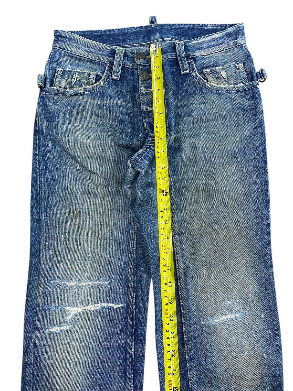 Dsquared2 Dsquared2 Vintage Whiskers Faded Wash Style Ripped Jeans Size US 31 - 6 Thumbnail