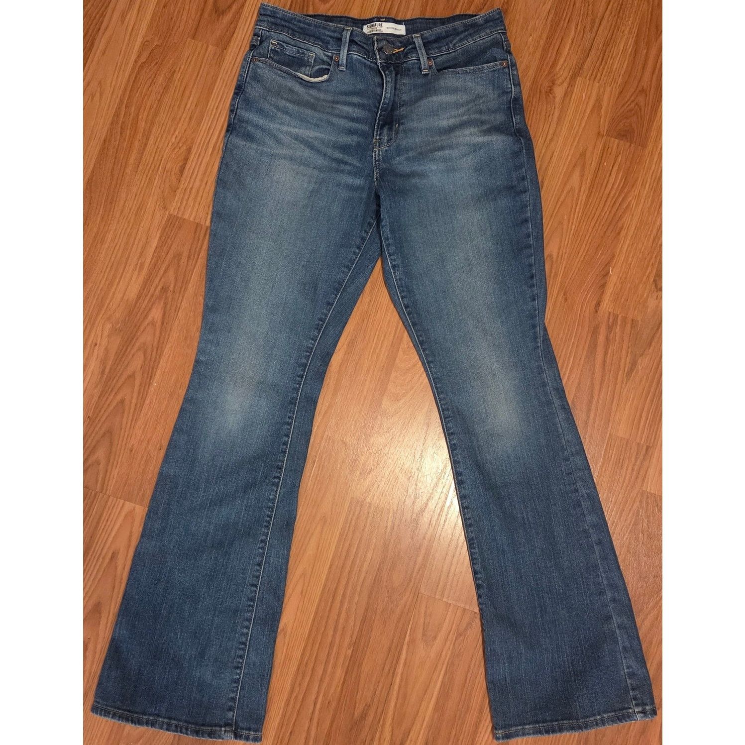 Levi's Levi's Women's Signature Mid Rise Bootcut Jeans - W28 L32 Size 28" / US 6 / IT 42 - 2 Thumbnail