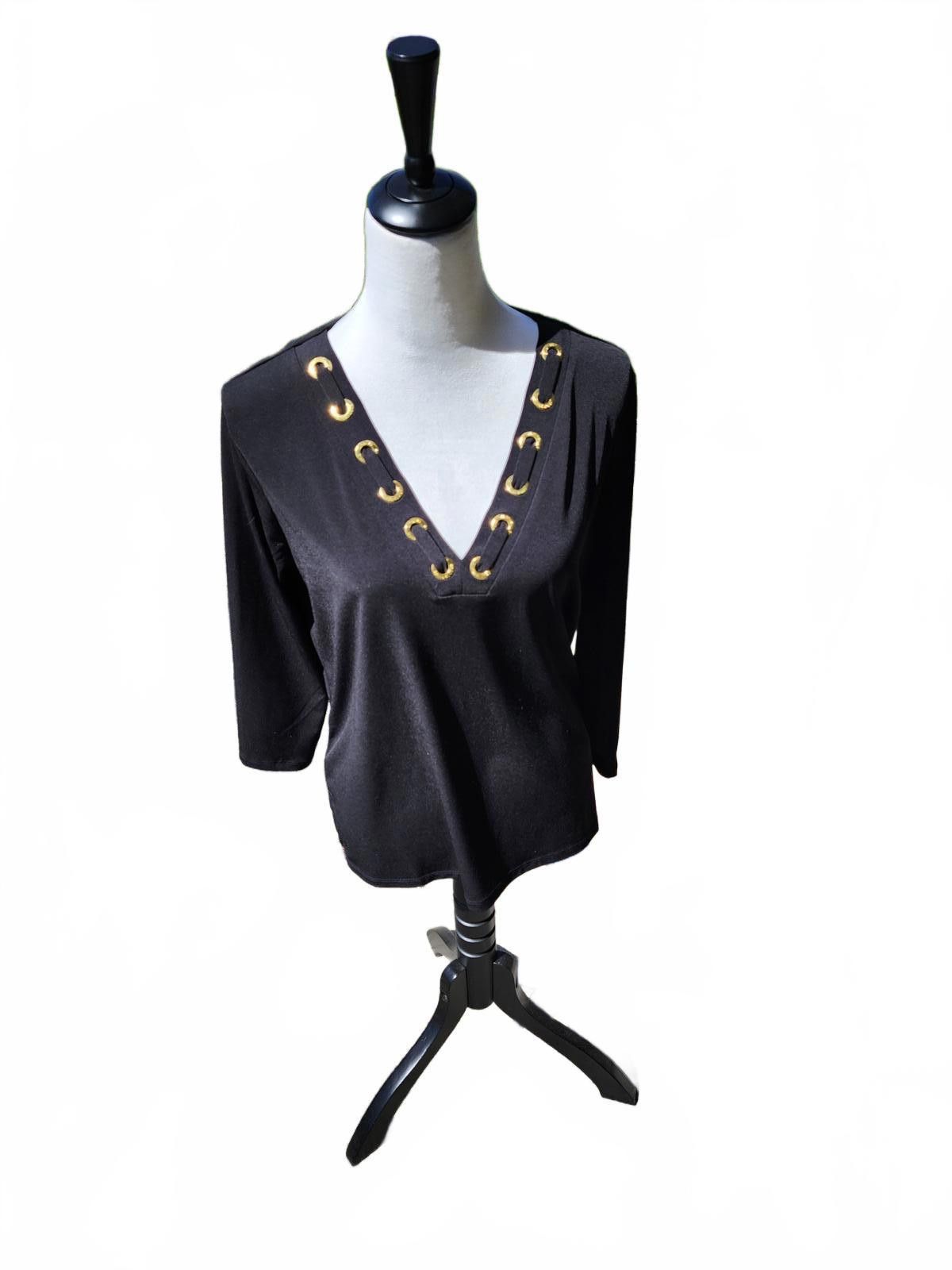 Michael Kors Michael Kors blouse w gold tone gromets Size M / US 6-8 / IT 42-44 - 1 Thumbnail
