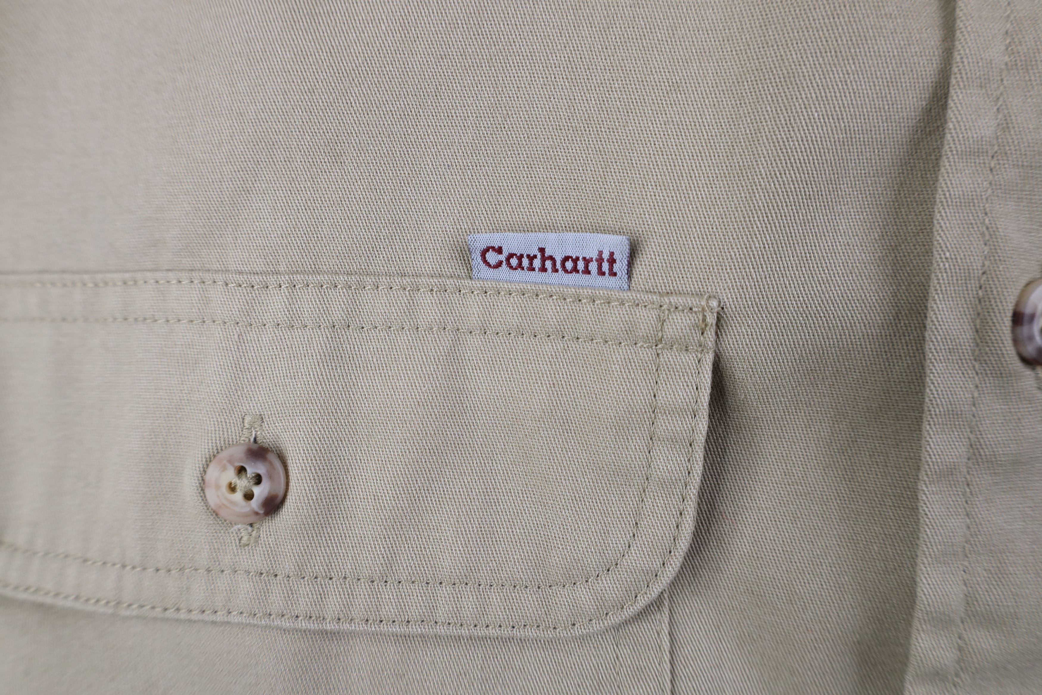 Carhartt Vintage Carhartt Double Pocket Twill Button Down Shirt Beige Size US XXL / EU 58 / 5 - 4 Thumbnail