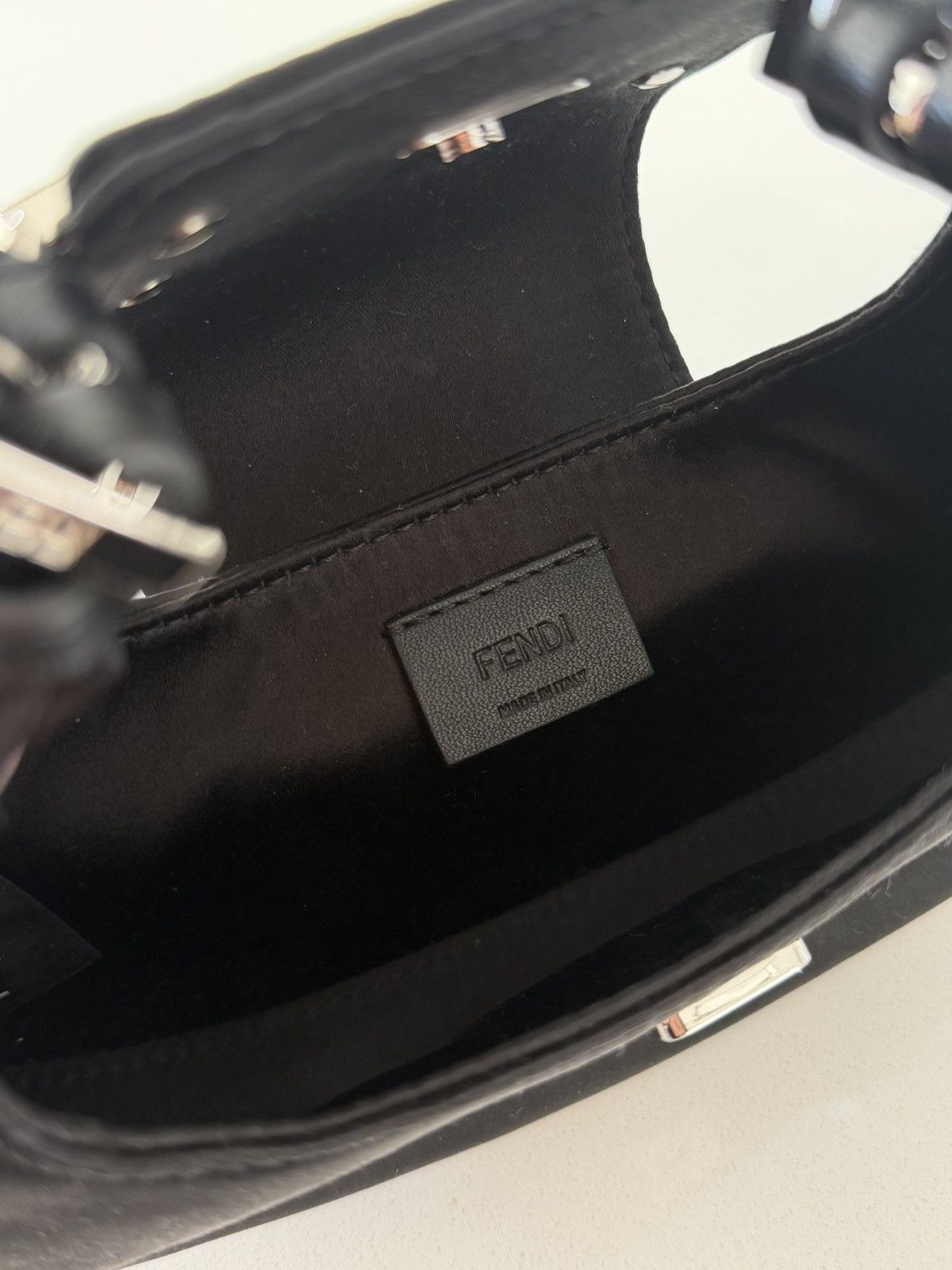 Fendi Fendi Satin Cookie bag in black Size ONE SIZE - 10 Thumbnail