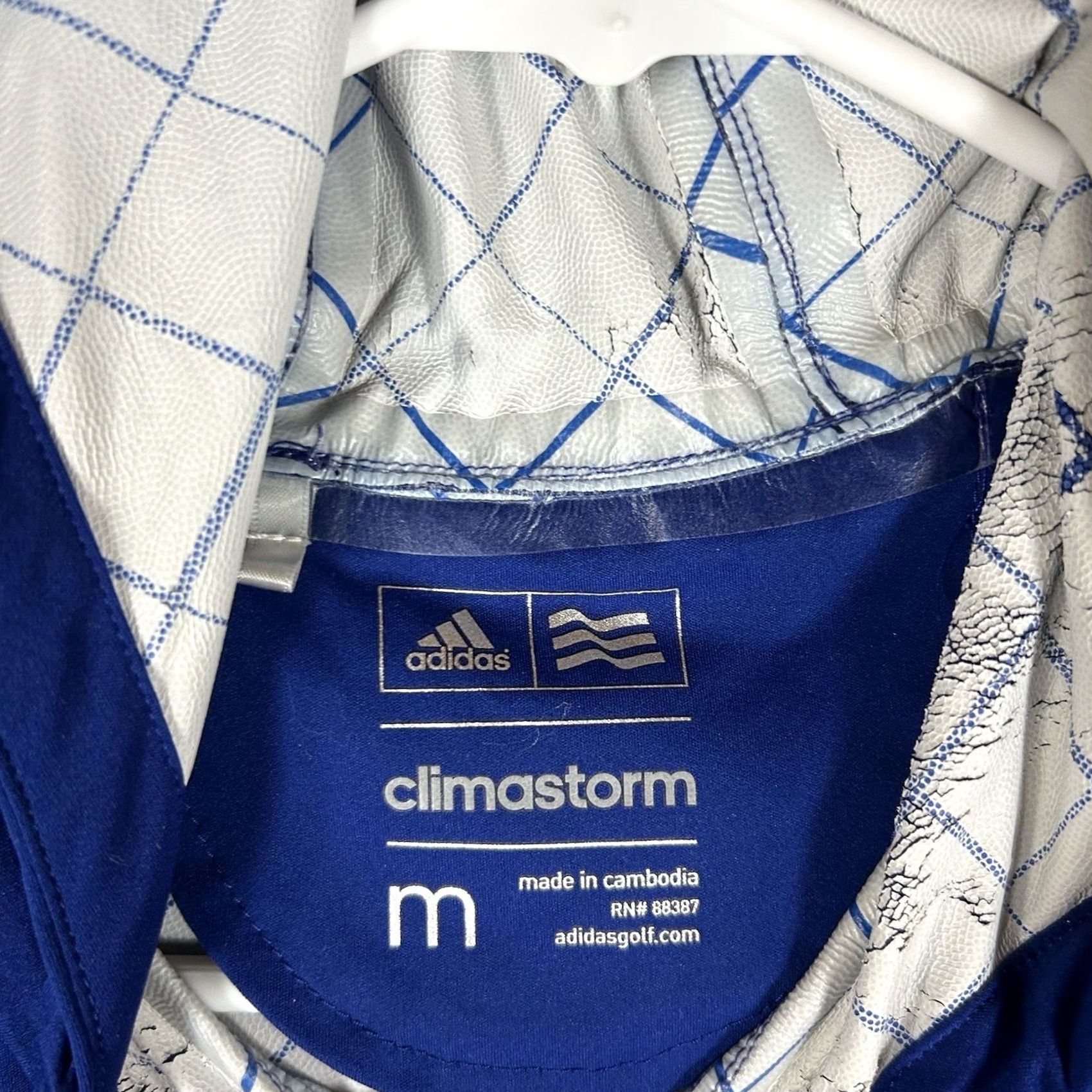 Adidas Adidas Climastorm Full Zip Hooded Rain Jacket Womens M Blue Mid Length Top Size M / US 6-8 / IT 42-44 - 3 Thumbnail