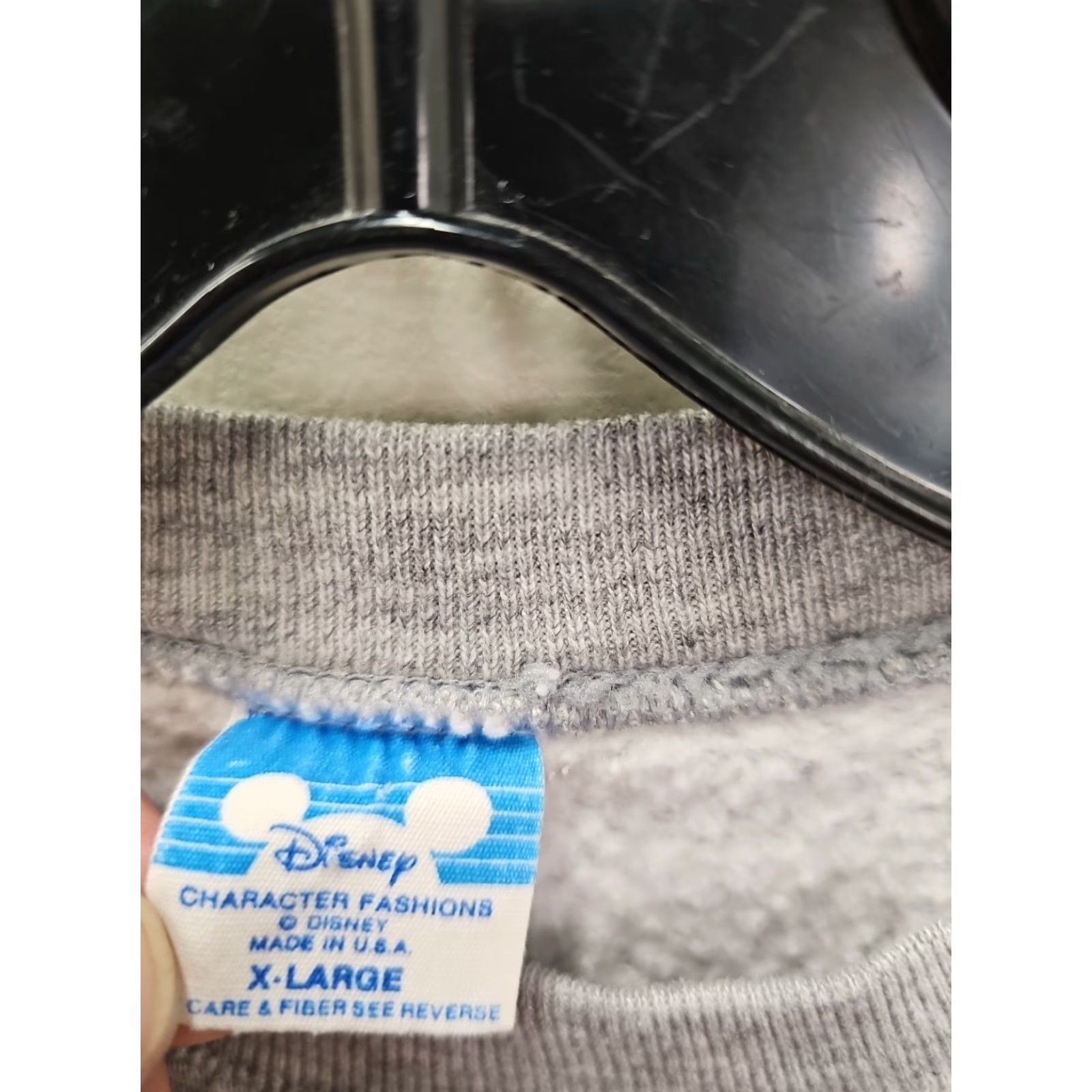 Disney VINTAGE Disney Mickey Mouse Sweatshirt Raglan Adult XL Gray Crew Neck Long Sleeve 90s Retro USA Cartoon Cotton Polyester Rayon Logo Graphic Print Size US XL / EU 56 / 4 - 2 Thumbnail