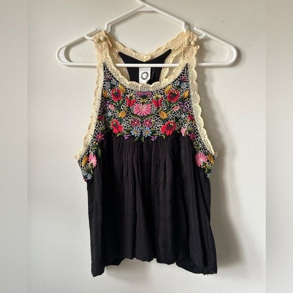 Anthropologie Anthropologie Akemi Kin Mosley Floral Racerback Shirt Size XS / US 0-2 / IT 36-38 - 1 Thumbnail