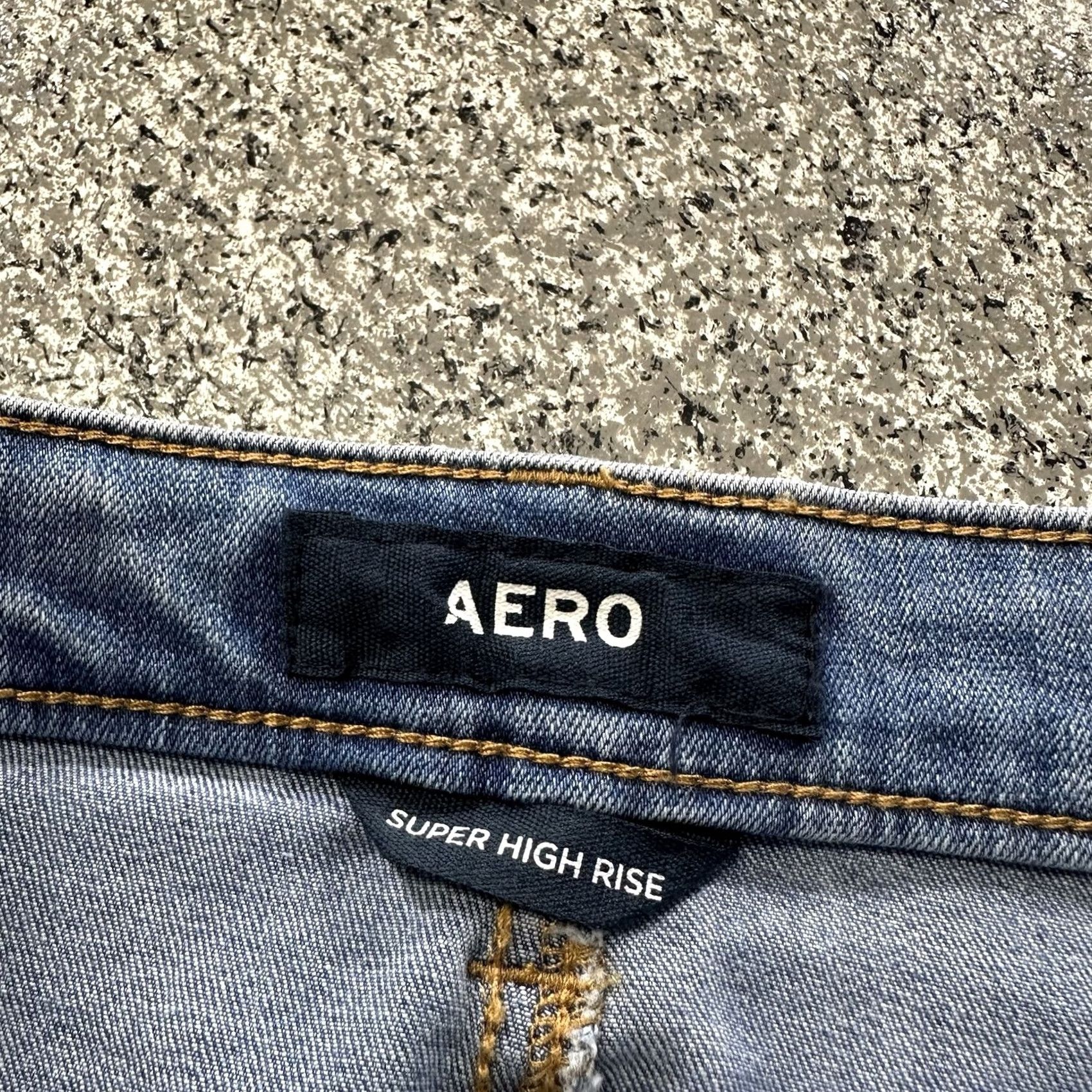 Vintage Aeropostale Jeans Womens 6 27x27 Aero Super High Rise Jegging Distressed Raw Hem Size 27" / US 4 / IT 40 - 4 Thumbnail