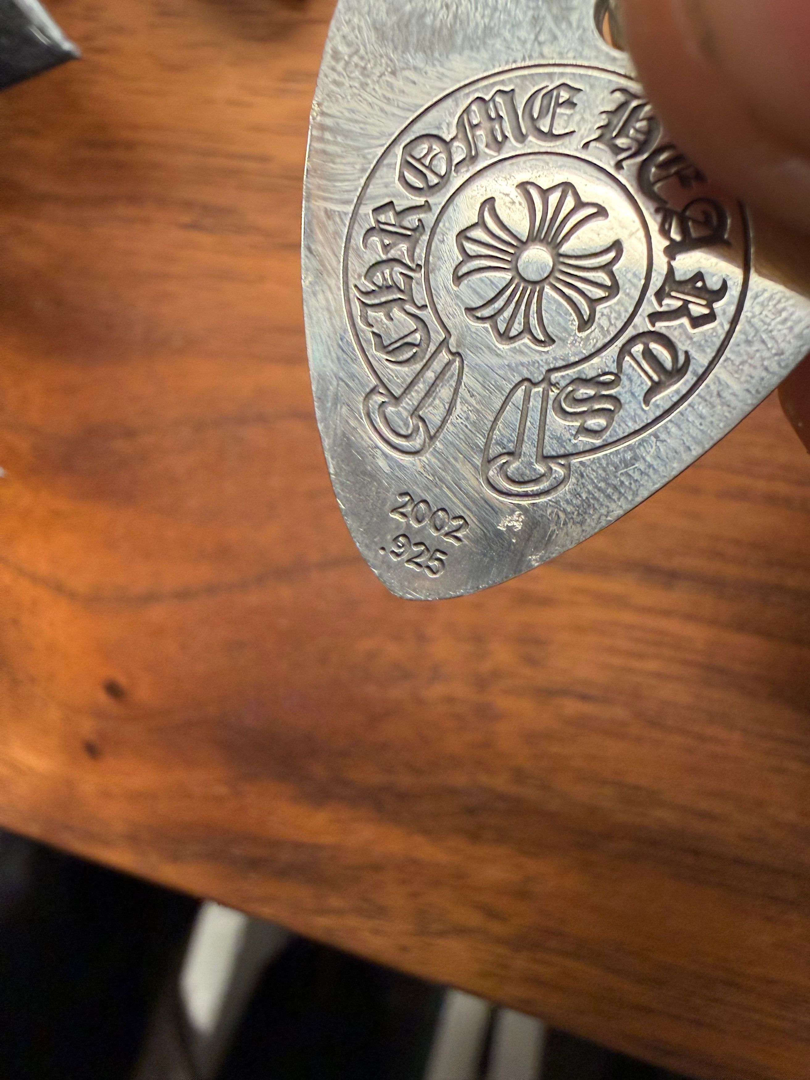 Chrome Hearts Chrome Hearts ‘Fucker’ Star Cross Guitar Pick Pendant Size ONE SIZE - 3 Thumbnail
