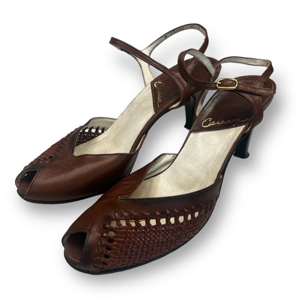 Other Caressa Vintage Open Tor Heels Size 8 Size US 8 / IT 38 - 1 Thumbnail
