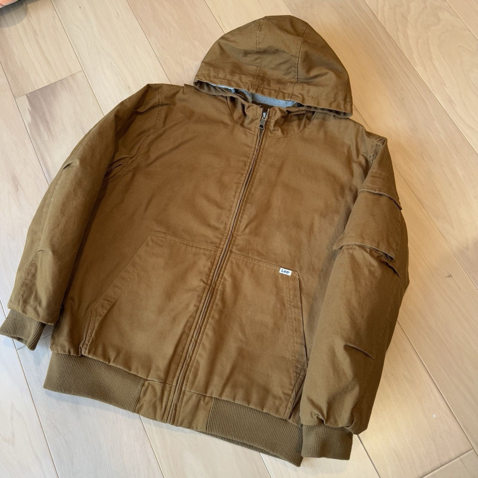 Lee Lee Workwear Jacket XL Brown Heavy Duck Canvas Sherpa Size US XL / EU 56 / 4 - 10 Thumbnail