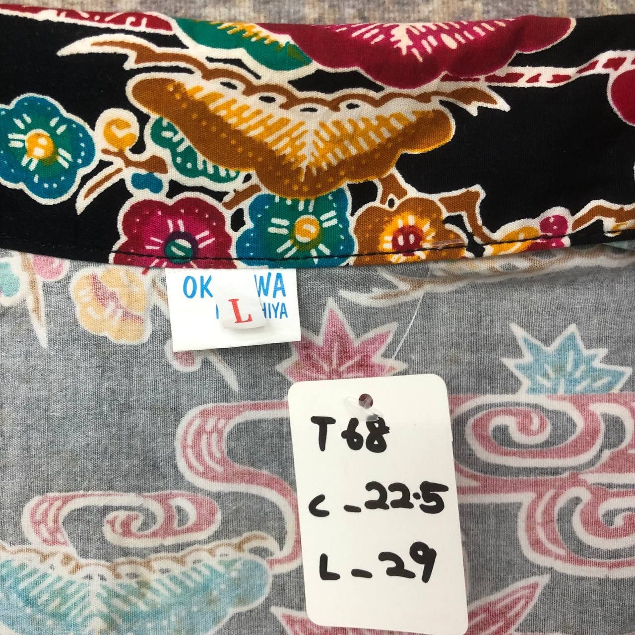 Japanese Brand T68 VTG OKINAWA HAYASHIYA FULLPRINT SHIRTS Size US L / EU 52-54 / 3 - 7 Thumbnail