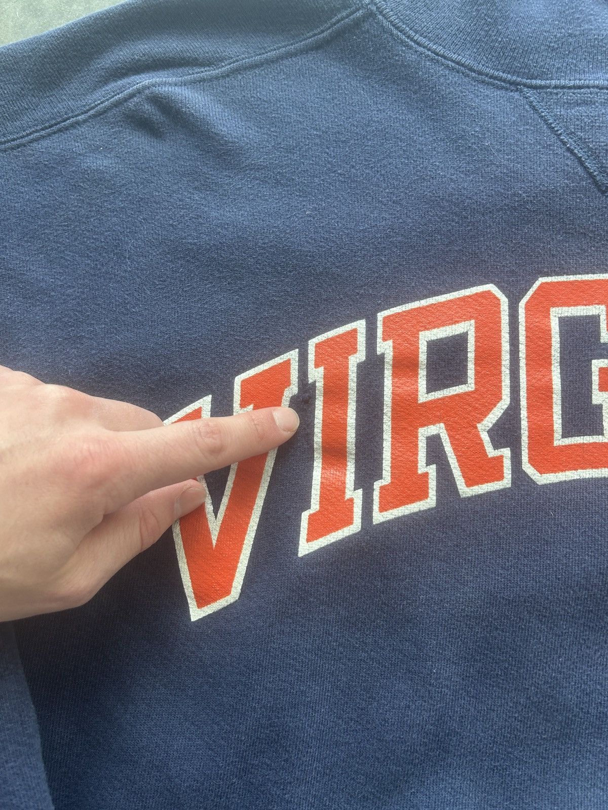 Russell Athletic × Vintage Vintage 90s Russell Virginia Sweatshirt Turtleneck Boxy Size US L / EU 52-54 / 3 - 5 Thumbnail