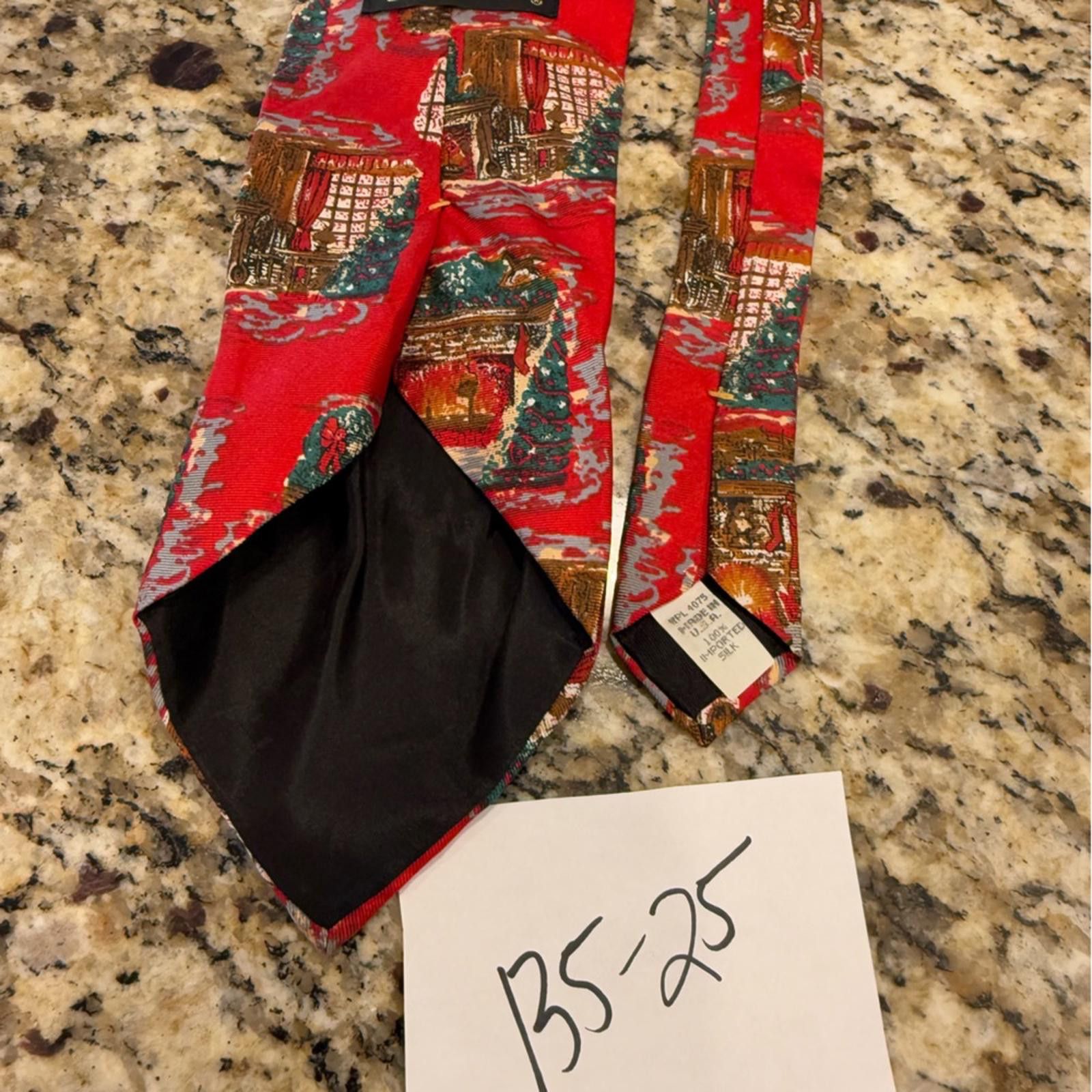 Other Wembley silk festive Christmas fireplace tie Size ONE SIZE - 5 Thumbnail