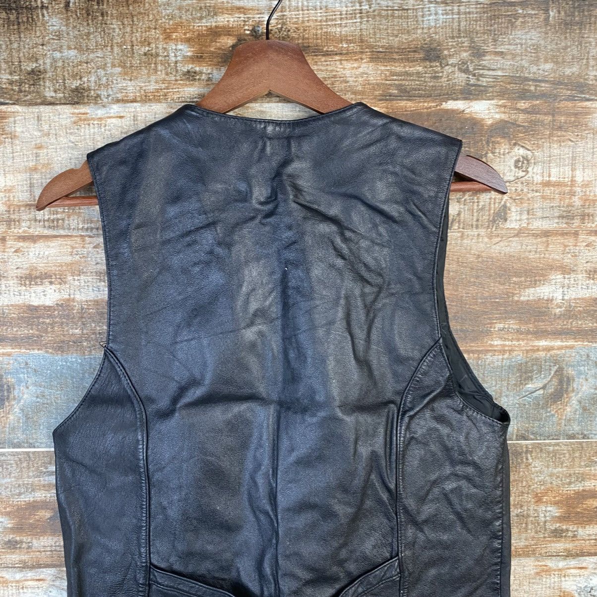 Genuine Leather DL Vedunci Black Leather vintage Vest #C1137 Size M / US 6-8 / IT 42-44 - 14 Thumbnail