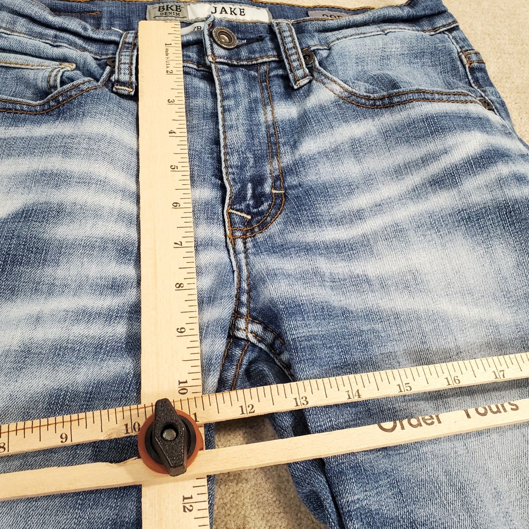 Vintage BKE Jeans Mens 29 Blue Straight Leg Buckle Denim Medium Wash Regular Inseam 31 Size US 29 - 4 Thumbnail