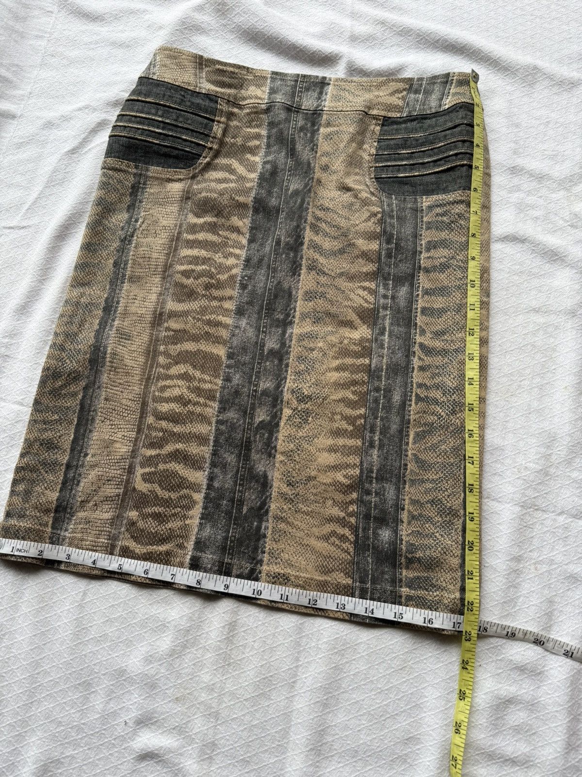 Amoeba Midi Skirt Snake Skin Pyton