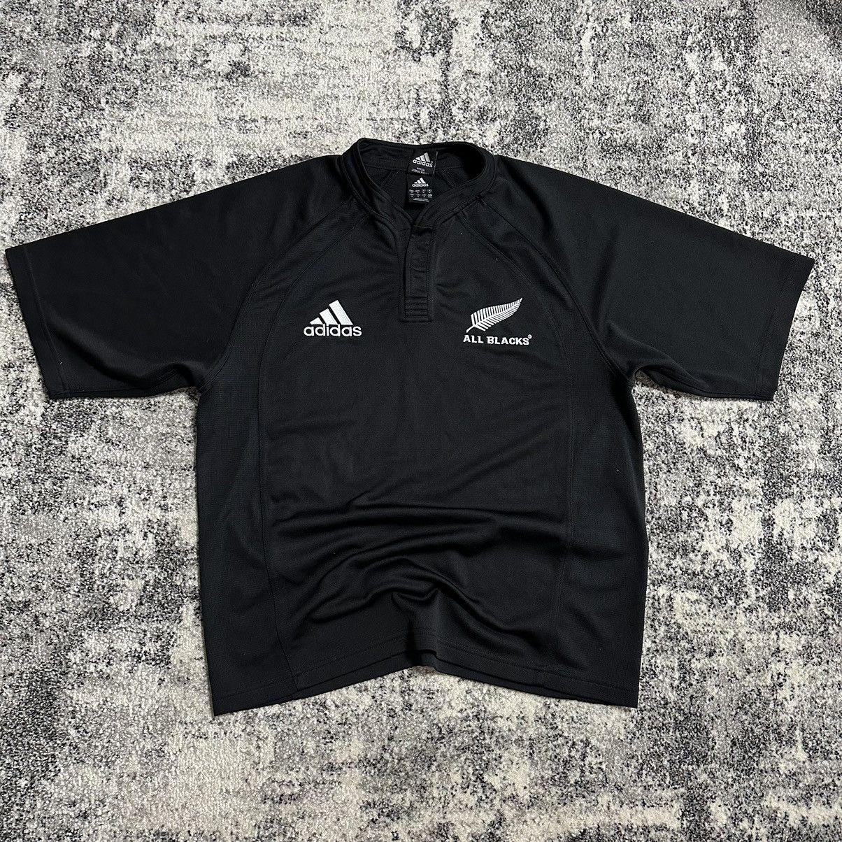 Adidas 2005 Adidas All Blacks Rugby Jersey Vintage rare Y2K Size US M / EU 48-50 / 2 - 1 Thumbnail