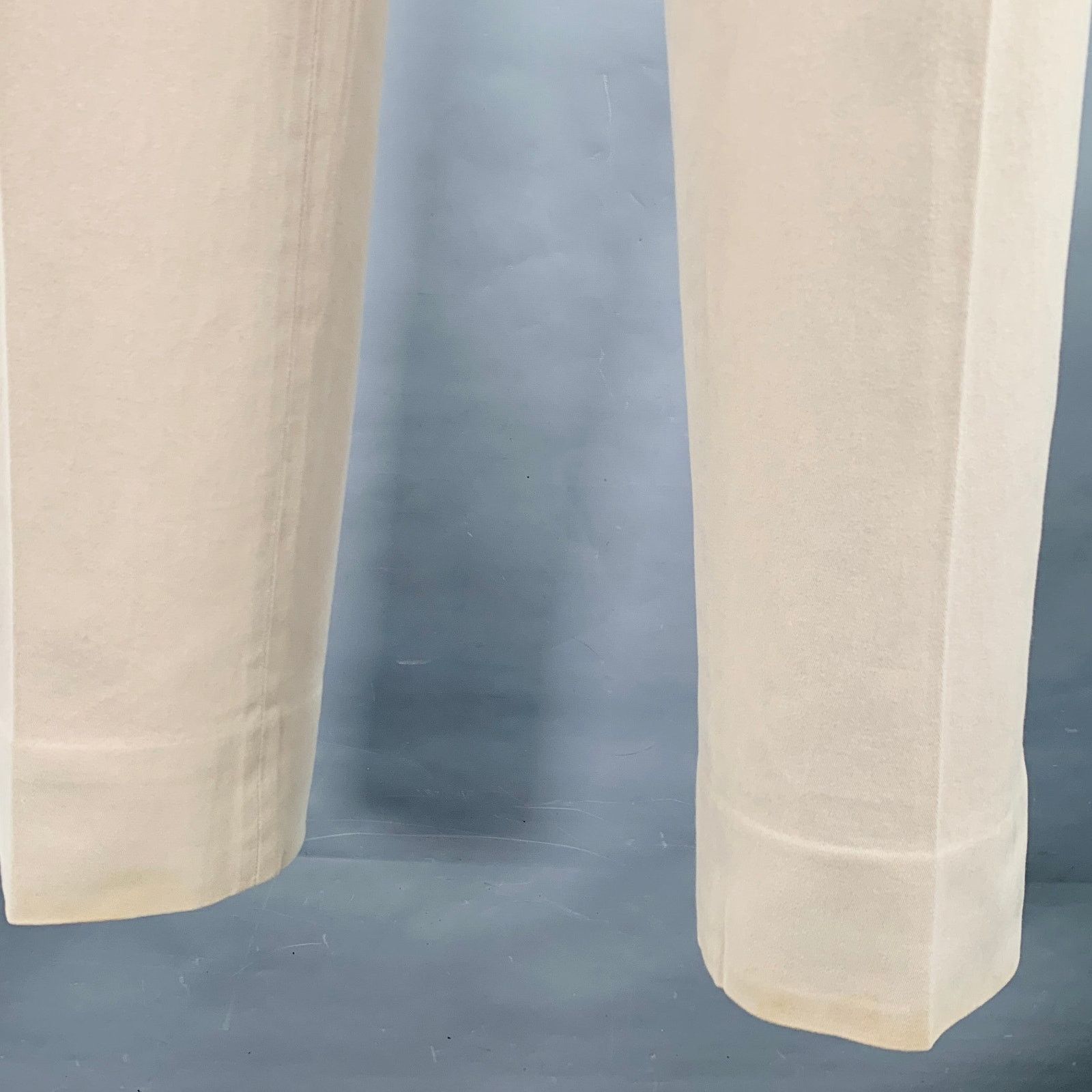 Ermenegildo Zegna ERMENEGILDO ZEGNA Beige Cotton Blend Flat Front Casual Pants Size US 38 / EU 54 - 6 Thumbnail