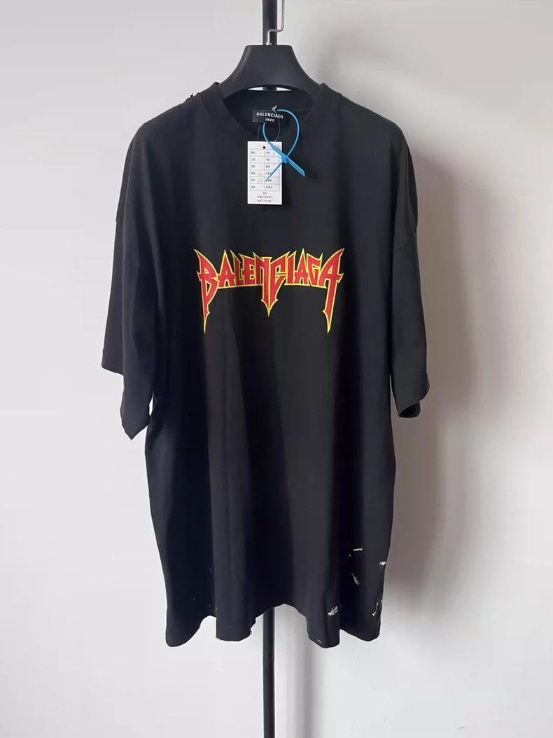 Balenciaga Balenciaga Rock Band Lightning Monogram Crew Neck Pullover Size US M / EU 48-50 / 2 - 1 Thumbnail