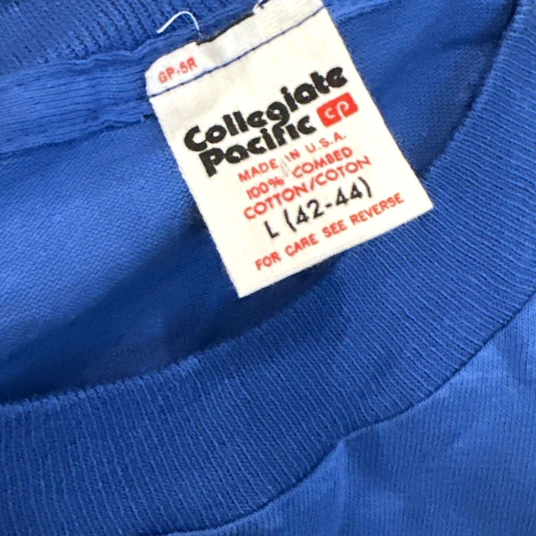 Vintage VINTAGE RPI Shirt Adult Large Blue Single Stitch 80s College Logo Men Size US L / EU 52-54 / 3 - 6 Thumbnail