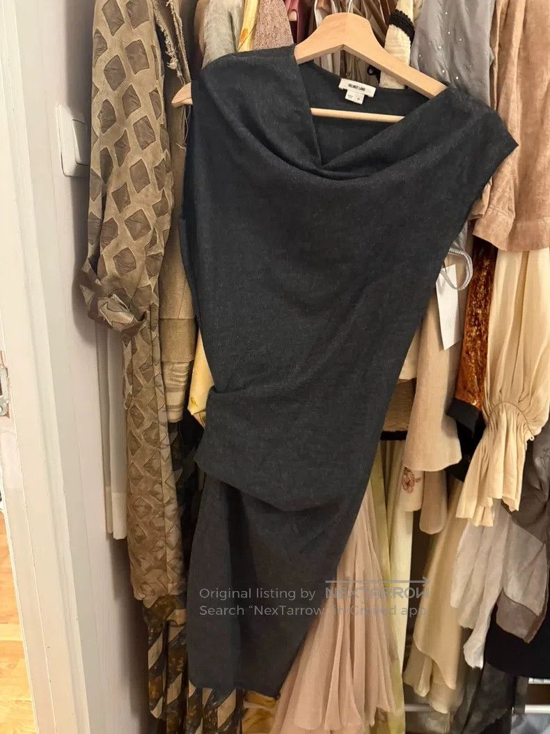 Helmut Lang Helmut Lang size P Dark gray wool pencil skirt Size M / US 6-8 / IT 42-44 - 1 Thumbnail