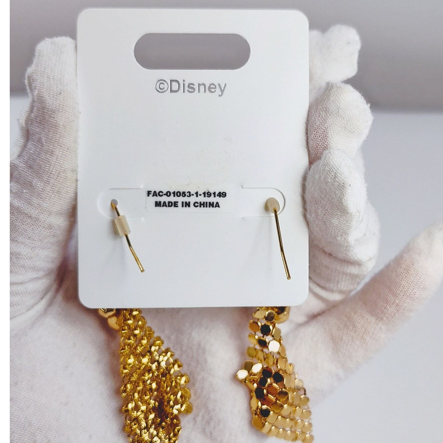Disney Disney Mickey Mouse Dangle Earrings Black Gold Webbed NIP Size ONE SIZE - 8 Thumbnail