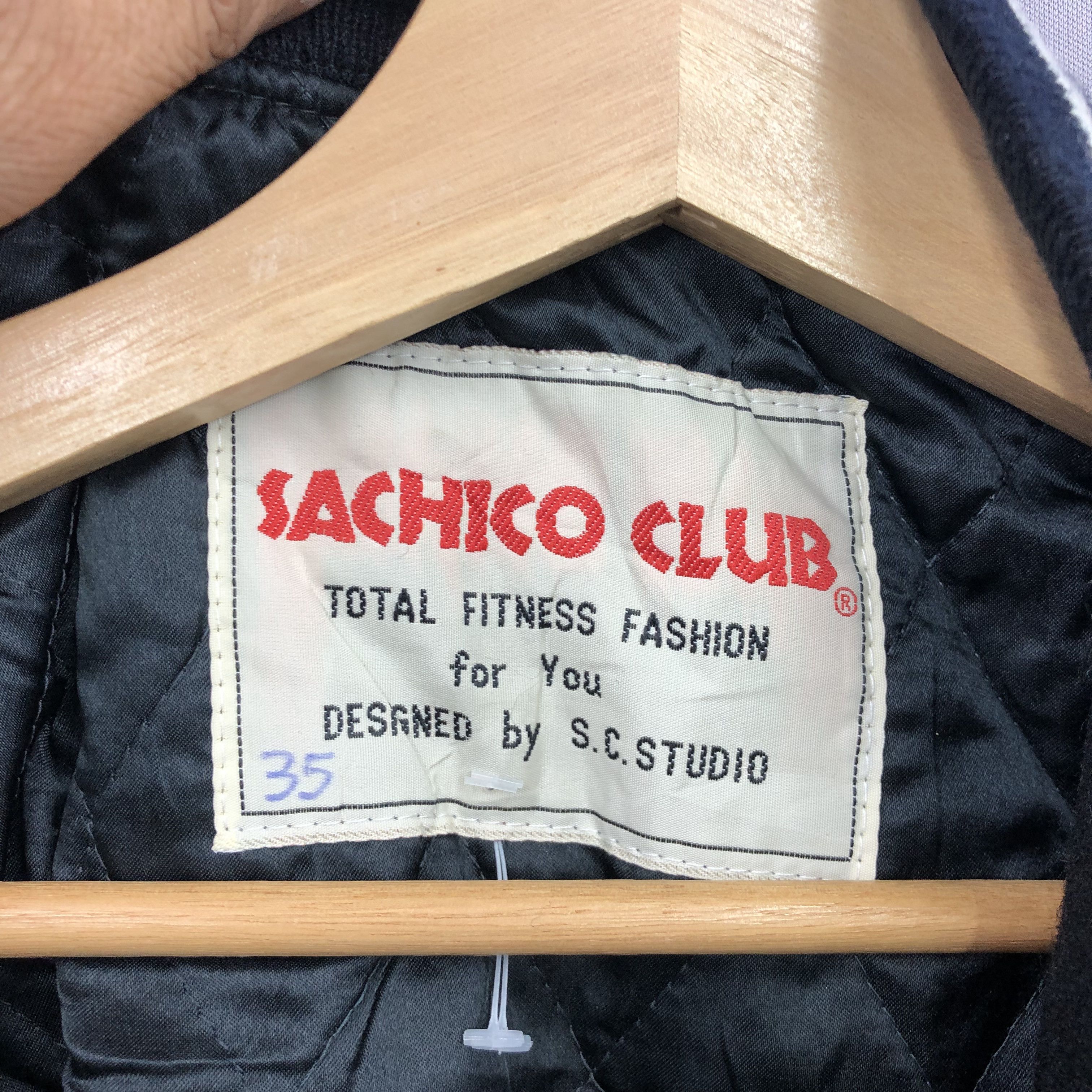 Japanese Brand Vintage Harajuku Sachico Club Leather Varsity Leather Jacket Size US L / EU 52-54 / 3 - 7 Thumbnail